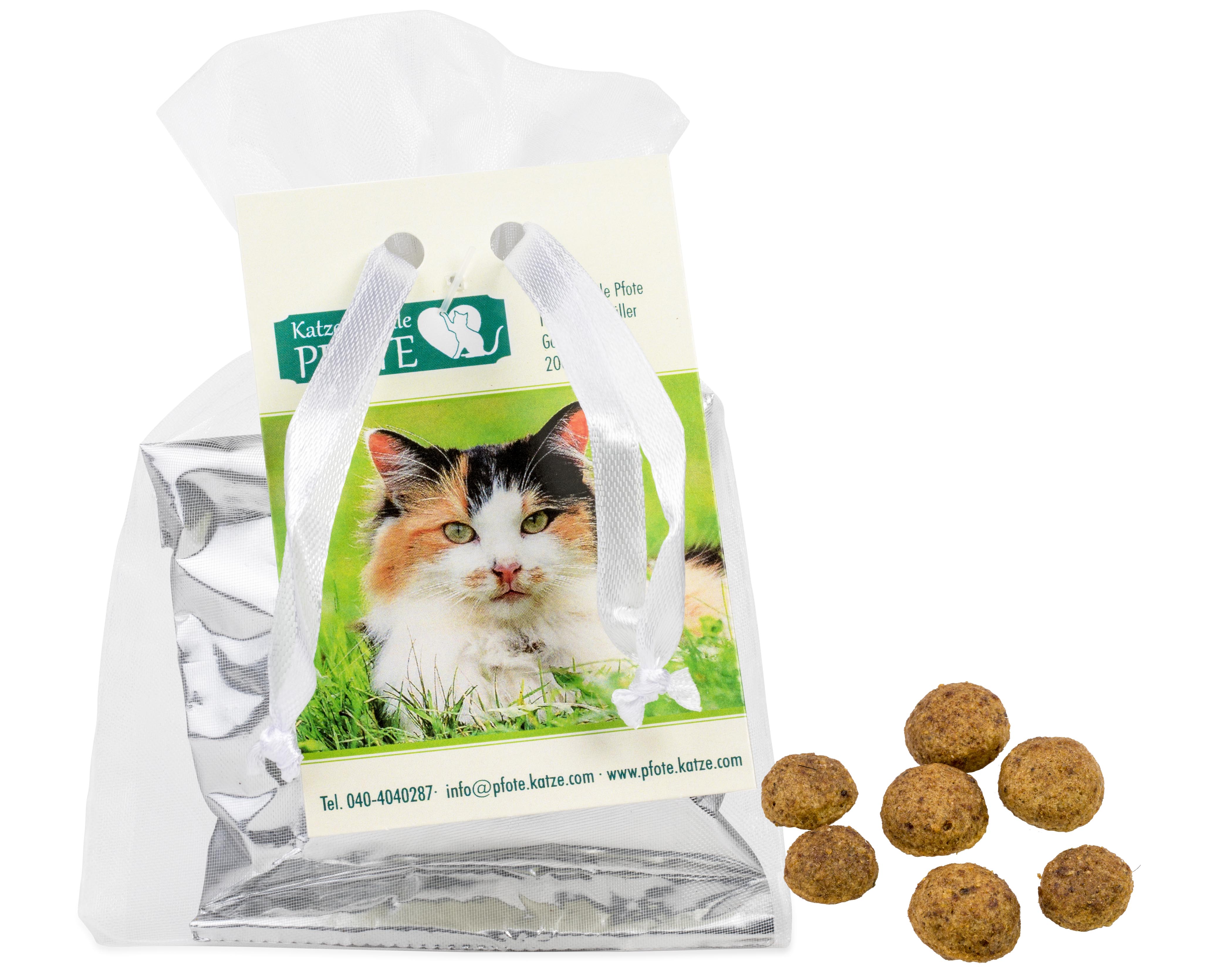 Katzen-Leckerli im Organzabeutel Katzen-Leckerli im Organzabeutel