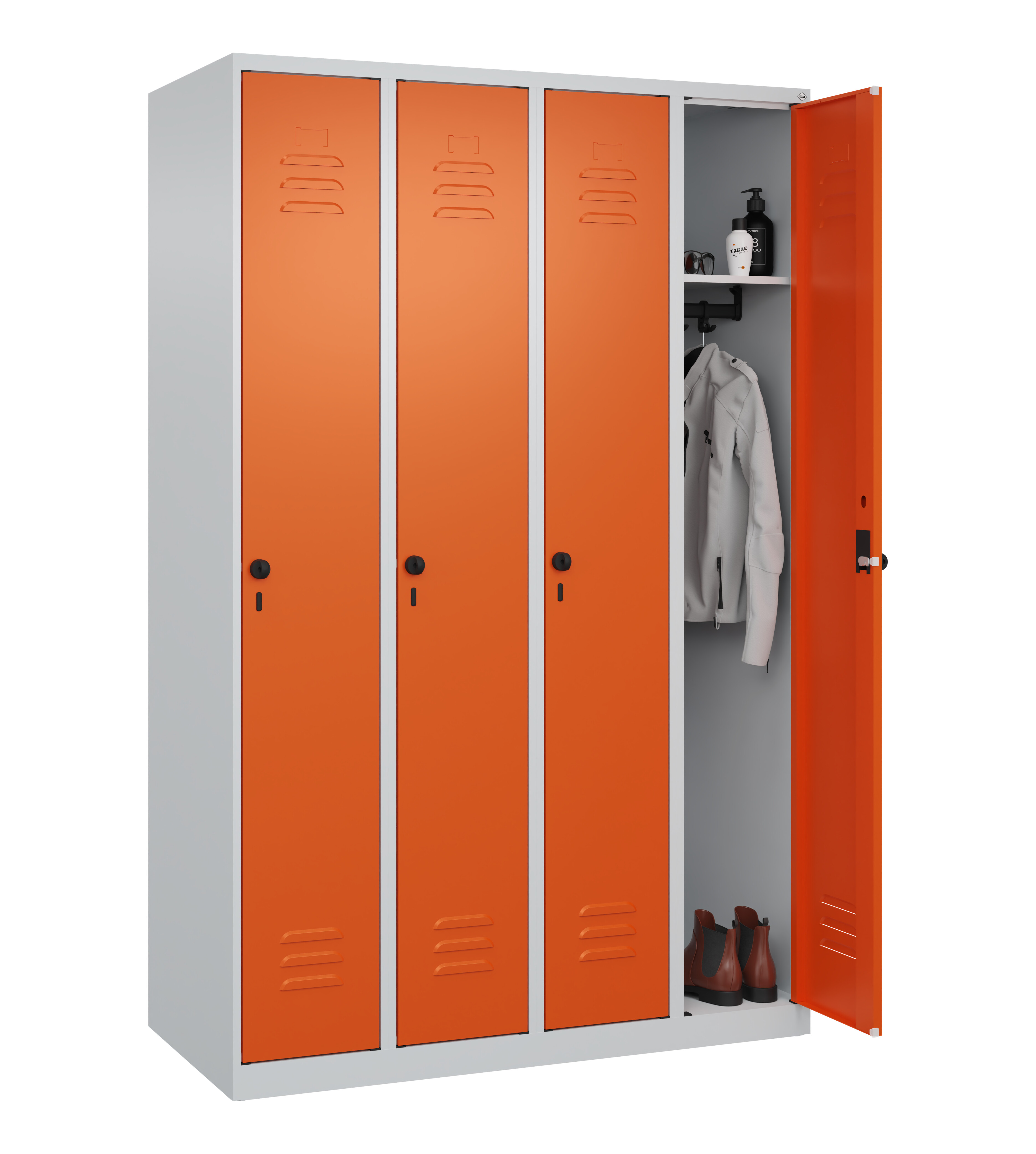 Spind Classic Plus, 4 Abteile, 1850x1200x500mm Spind Classic Plus, 4 Abteile, 1850x1200x500mm