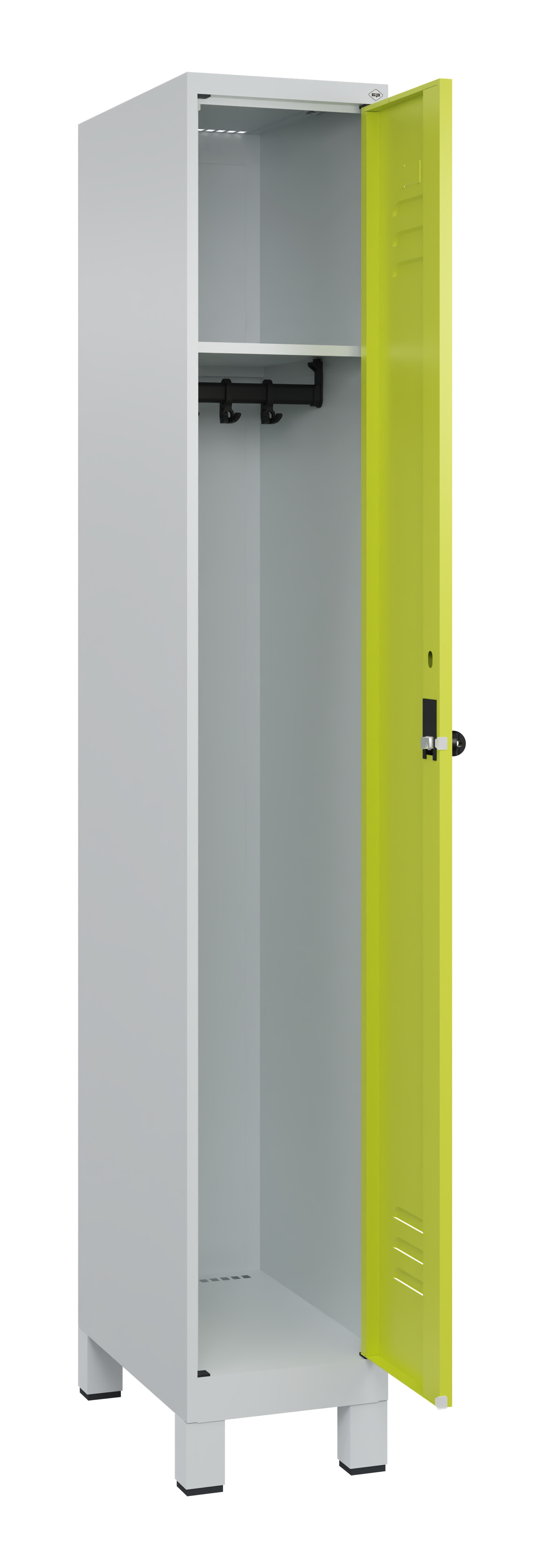 Spind Classic Plus, Füße, 1 Abteil, 1950x300x500mm Spind Classic Plus, Füße, 1 Abteil, 1950x300x500mm