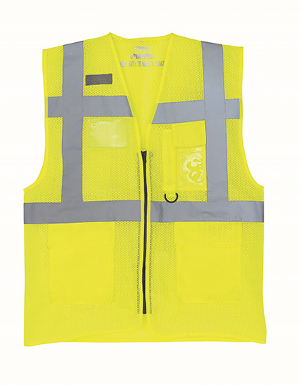 YOKO Hi-Vis Top Cool Recycled Open Mesh Executive Waistcoat YOKO Hi-Vis Top Cool Recycled Open Mesh Executive Waistcoat