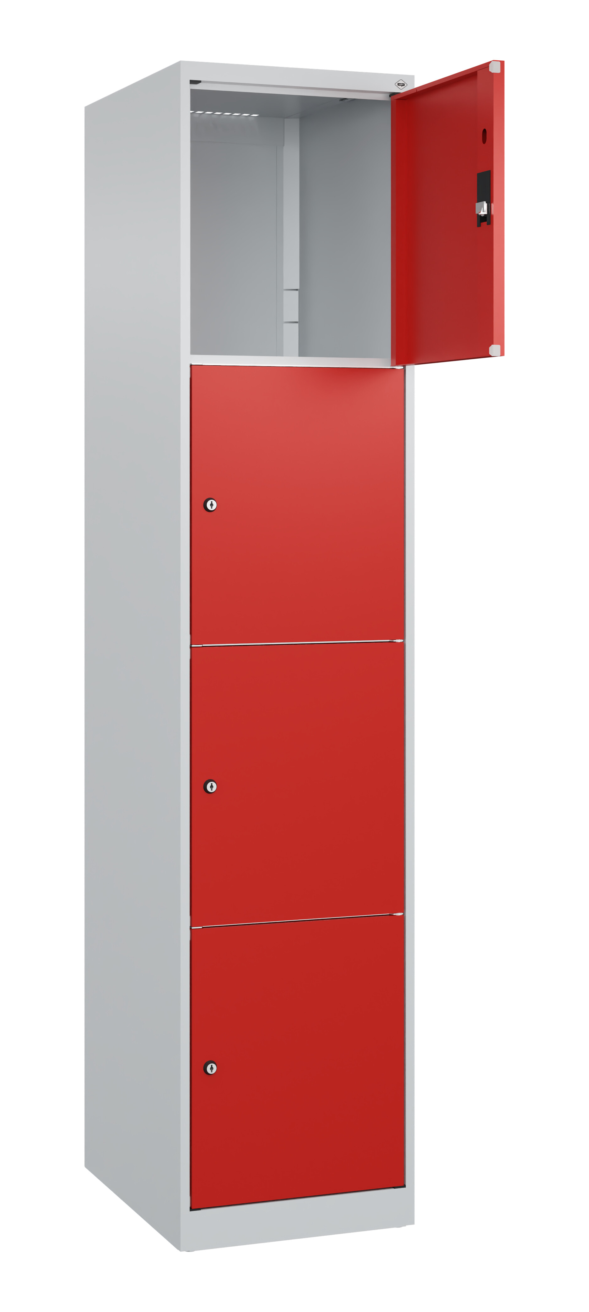 Schließfachschrank Classic Plus, 4 Fächer, 1850x400x500mm