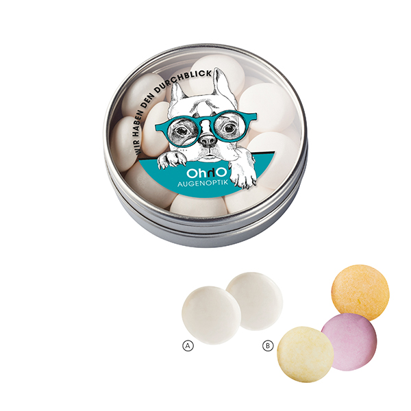 Klarsichtdose mit mentos Klarsichtdose mit mentos