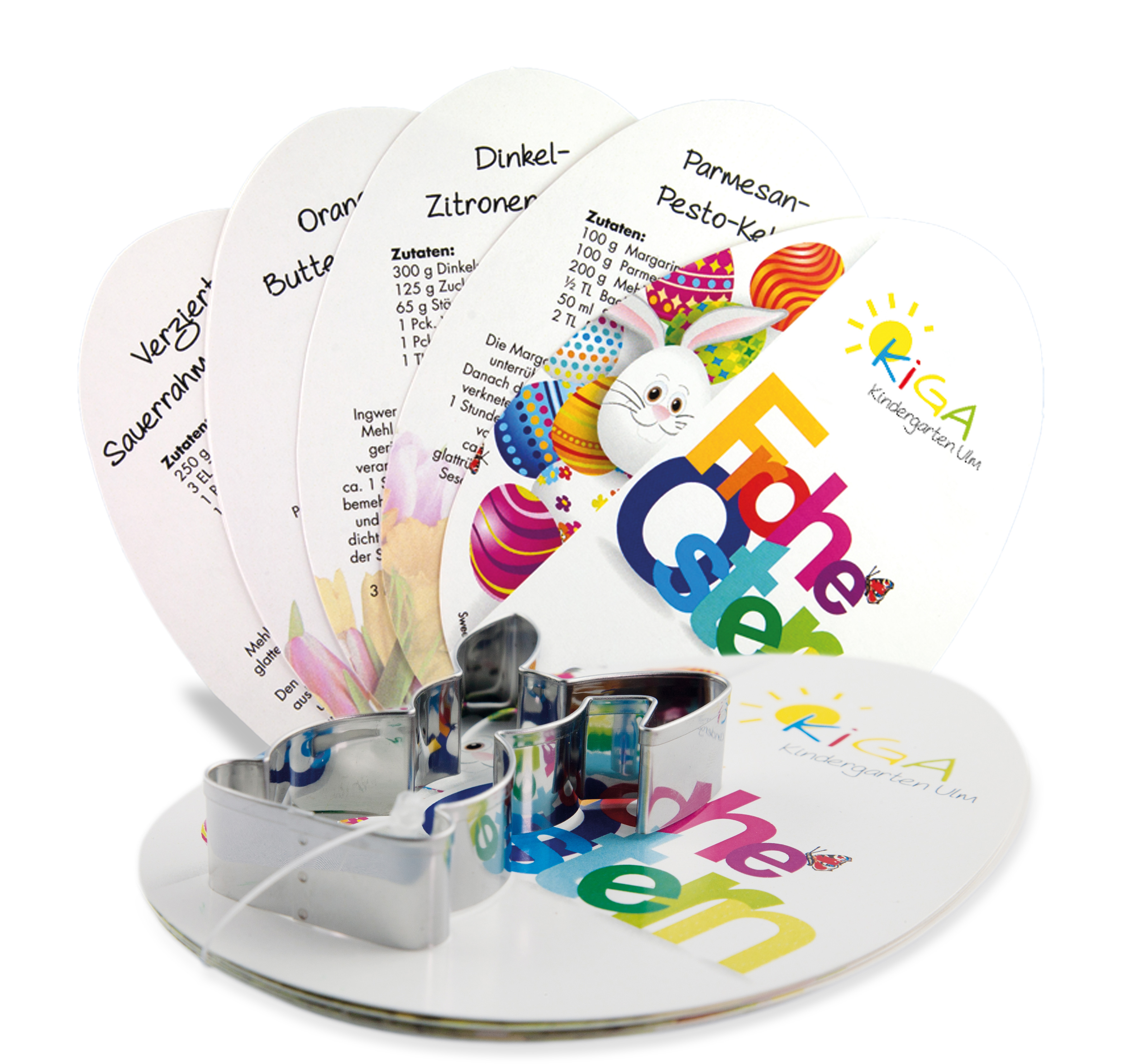 Backförmchen mit Rezeptblock Osterei Backförmchen mit Rezeptblock Osterei