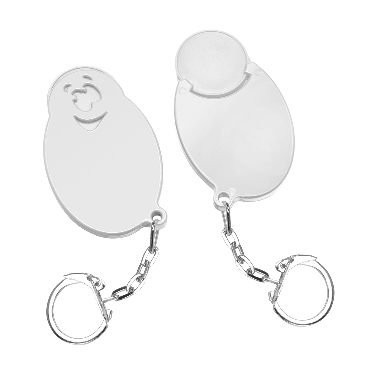 Chiphalter mit 1€-Chip Gesicht Chiphalter mit 1€-Chip Gesicht