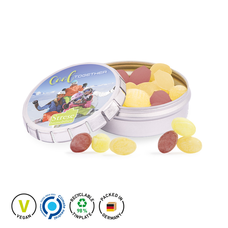 Quick Box silber Mini Bonbons Fruchtmix