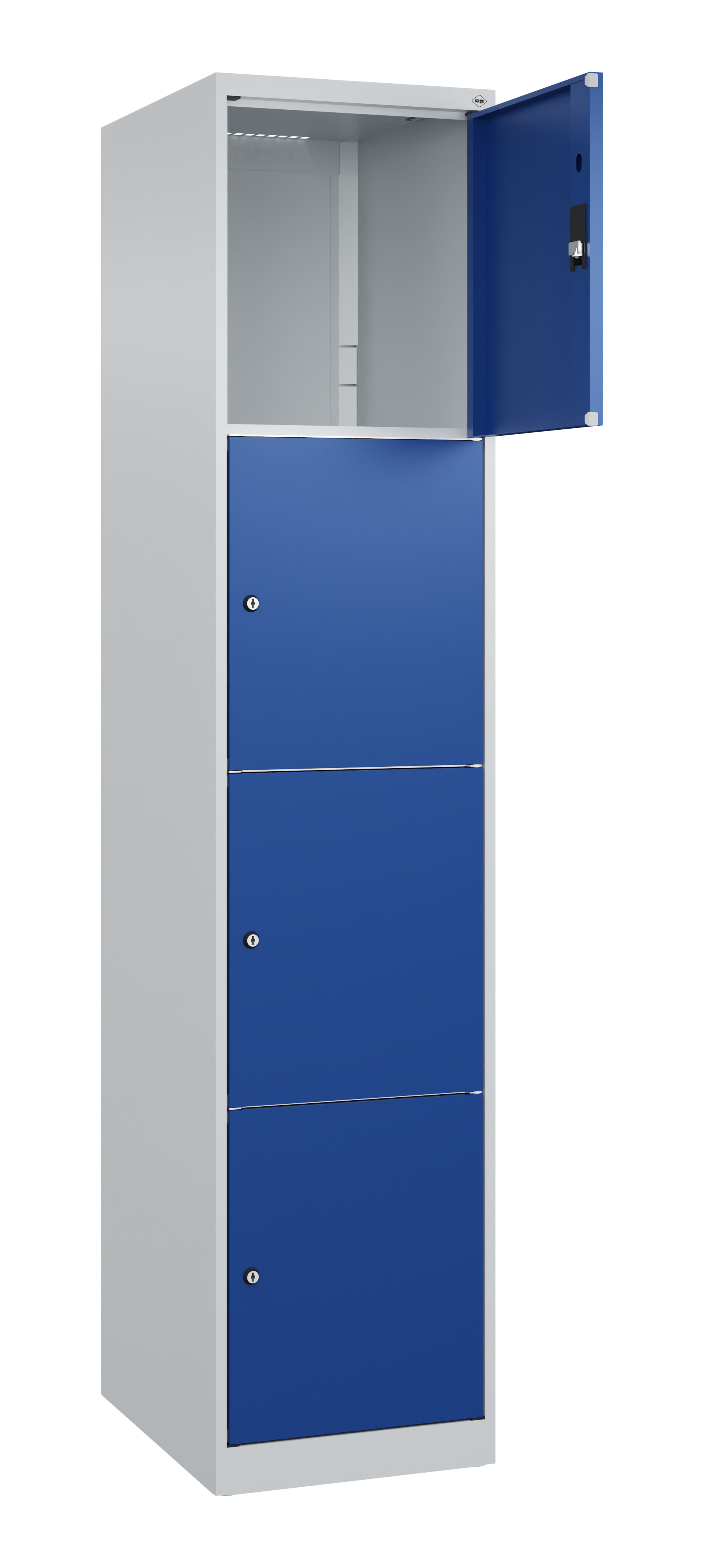 Schließfachschrank Classic Plus, 4 Fächer, 1850x400x500mm