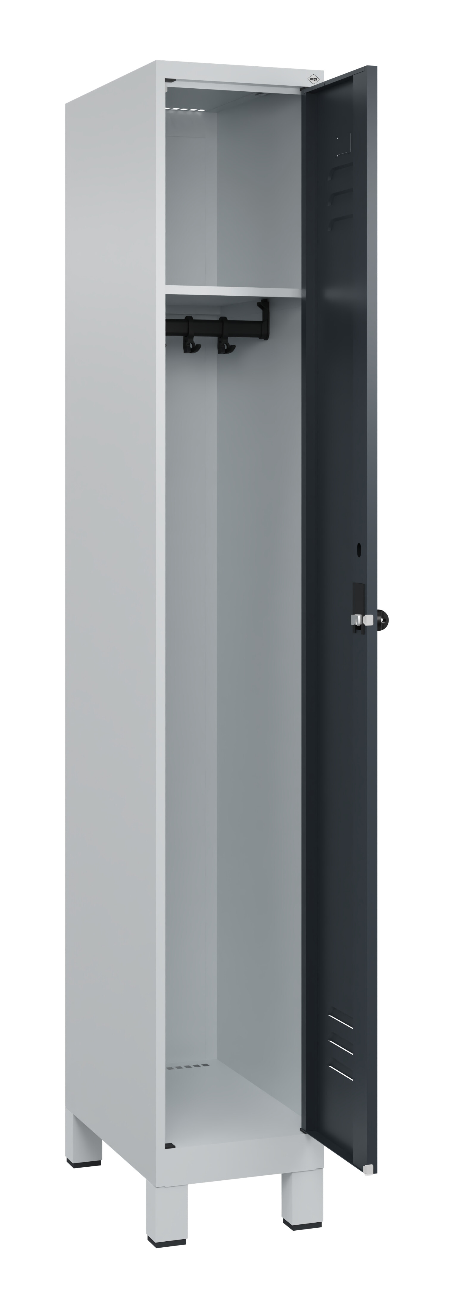 Spind Classic Plus, Füße, 1 Abteil, 1950x300x500mm Spind Classic Plus, Füße, 1 Abteil, 1950x300x500mm