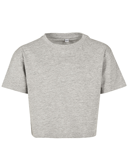 Build Your Brand Girls Cropped Jersey Tee