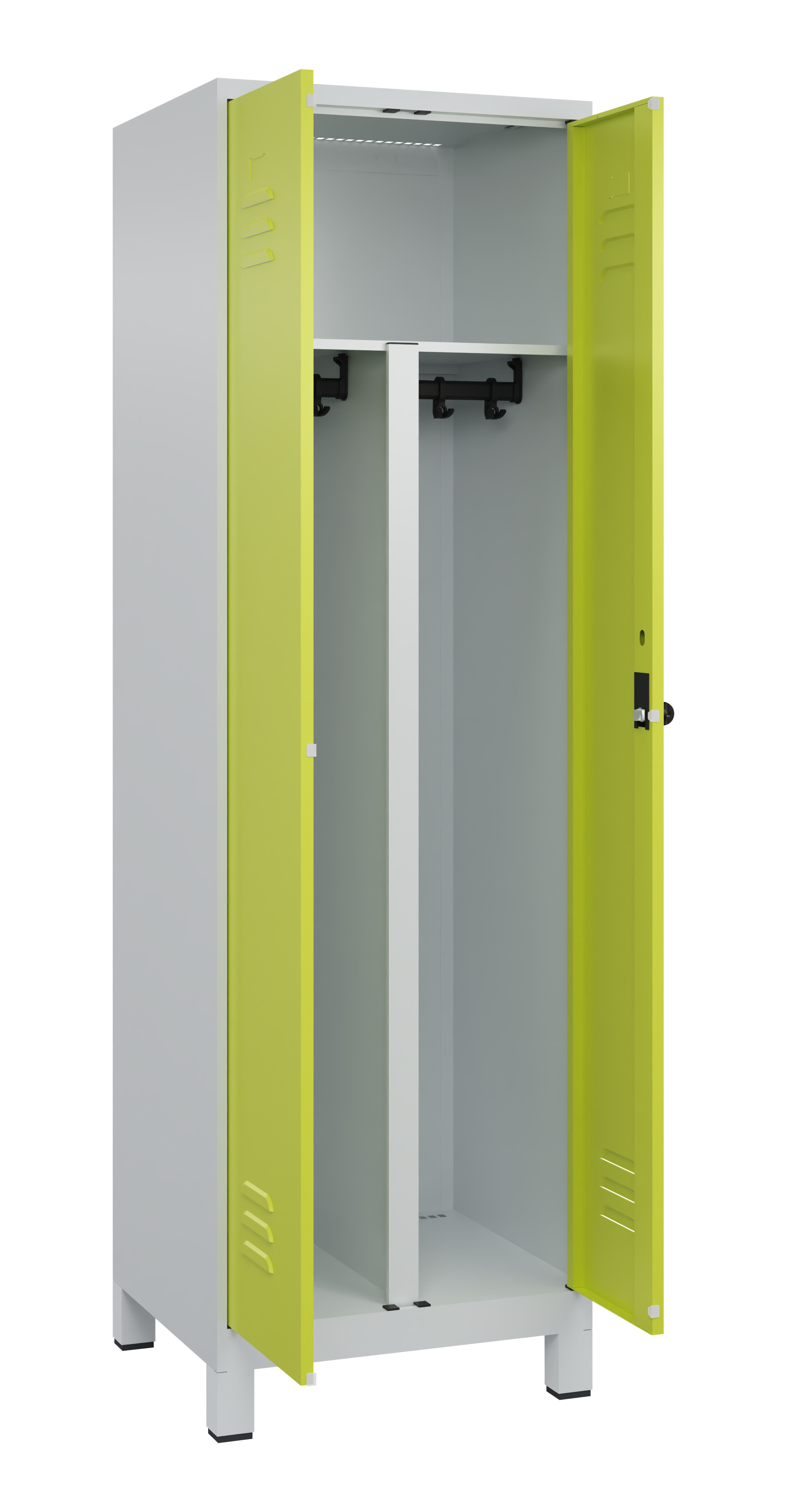 PSA Doppel-Spind Classic Plus, Füße, 2 Abteile, 1950x600x500mm