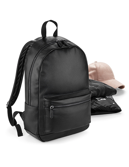 BagBase Faux Leather Fashion Backpack