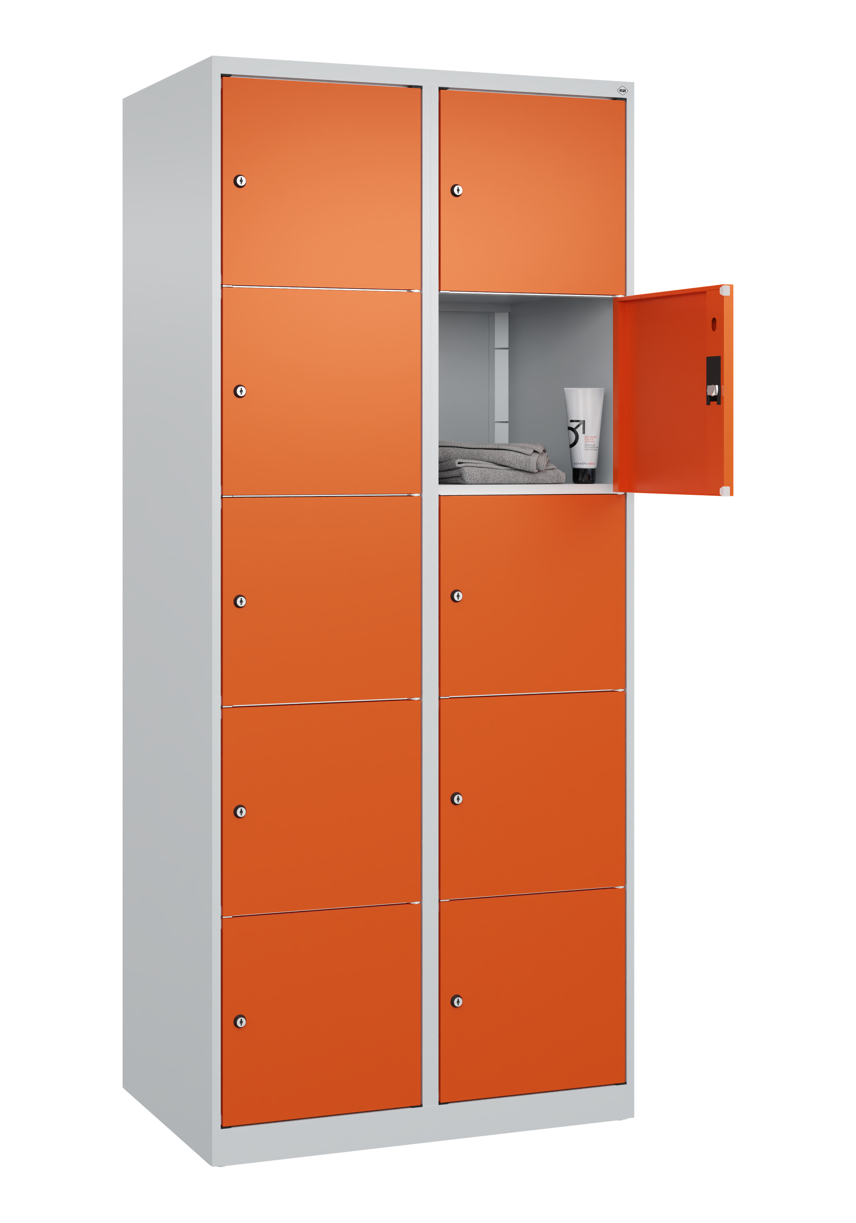 Schließfachschrank Classic Plus, 10 Fächer, 1850x800x500mm