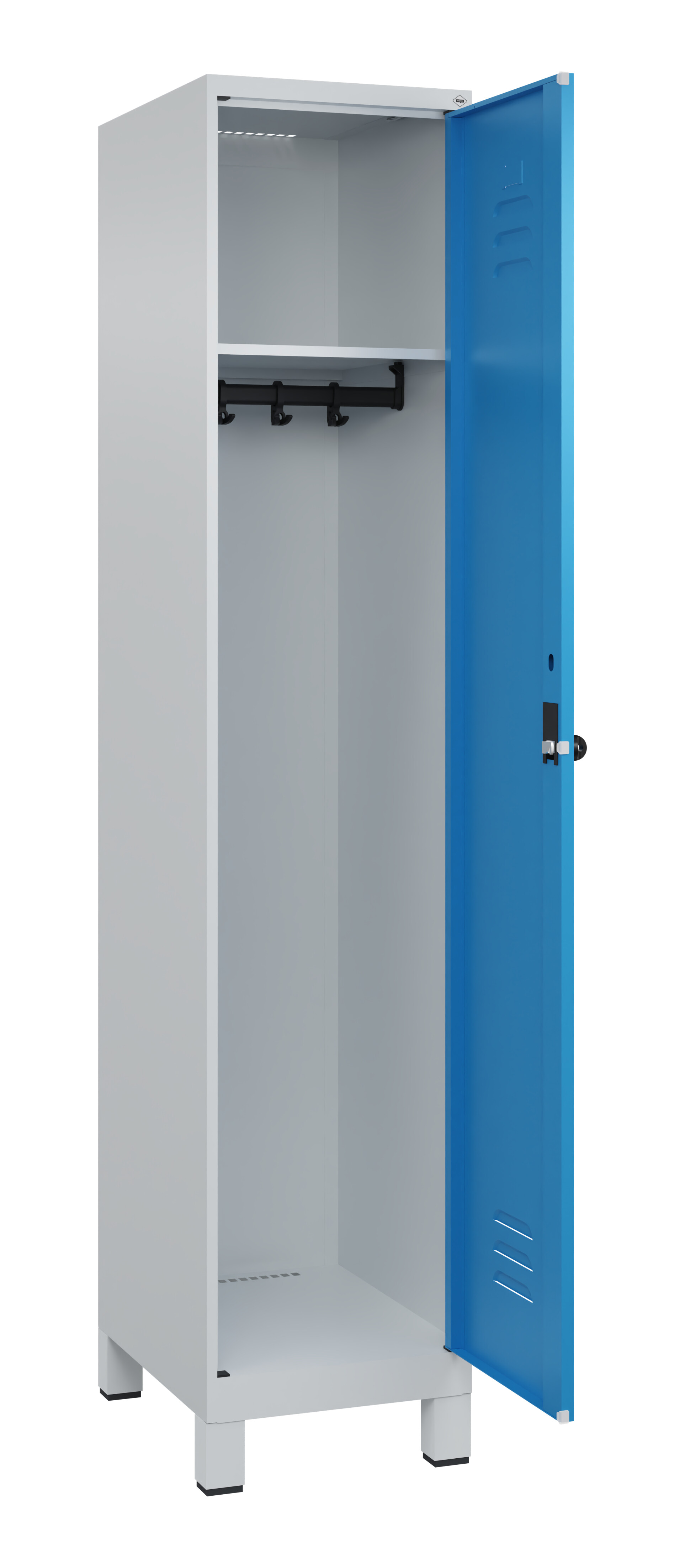 Spind Classic Plus, Füße, 1 Abteil, 1950x400x500mm Spind Classic Plus, Füße, 1 Abteil, 1950x400x500mm