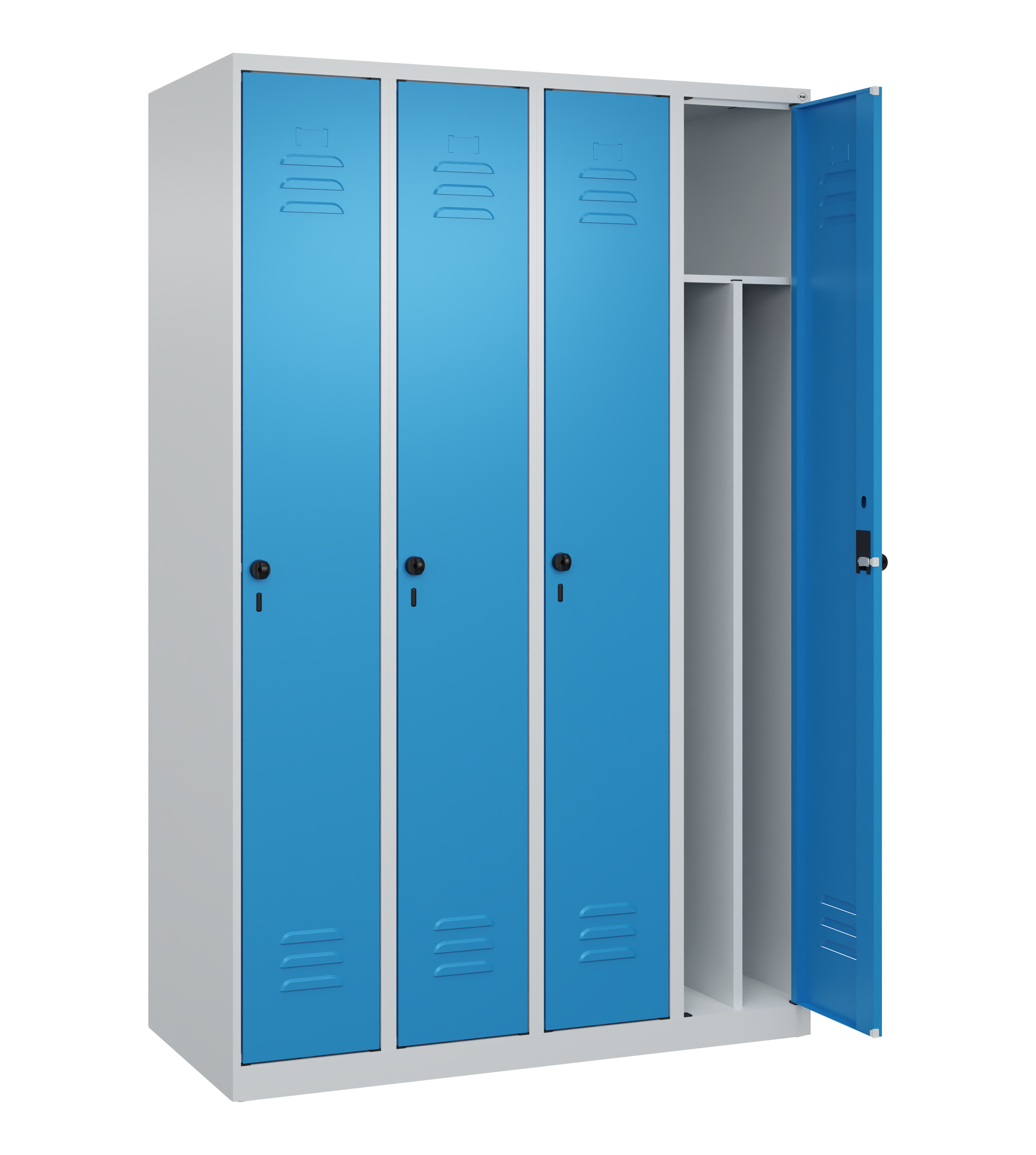 Spind Classic Plus, 4 Abteile, 1850x1200x500mm Spind Classic Plus, 4 Abteile, 1850x1200x500mm