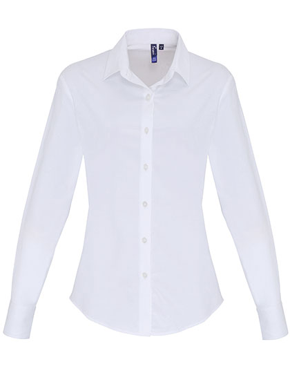 Premier Workwear Women´s Stretch Fit Poplin Long Sleeve Cotton Shirt Premier Workwear Women´s Stretch Fit Poplin Long Sleeve Cotton Shirt