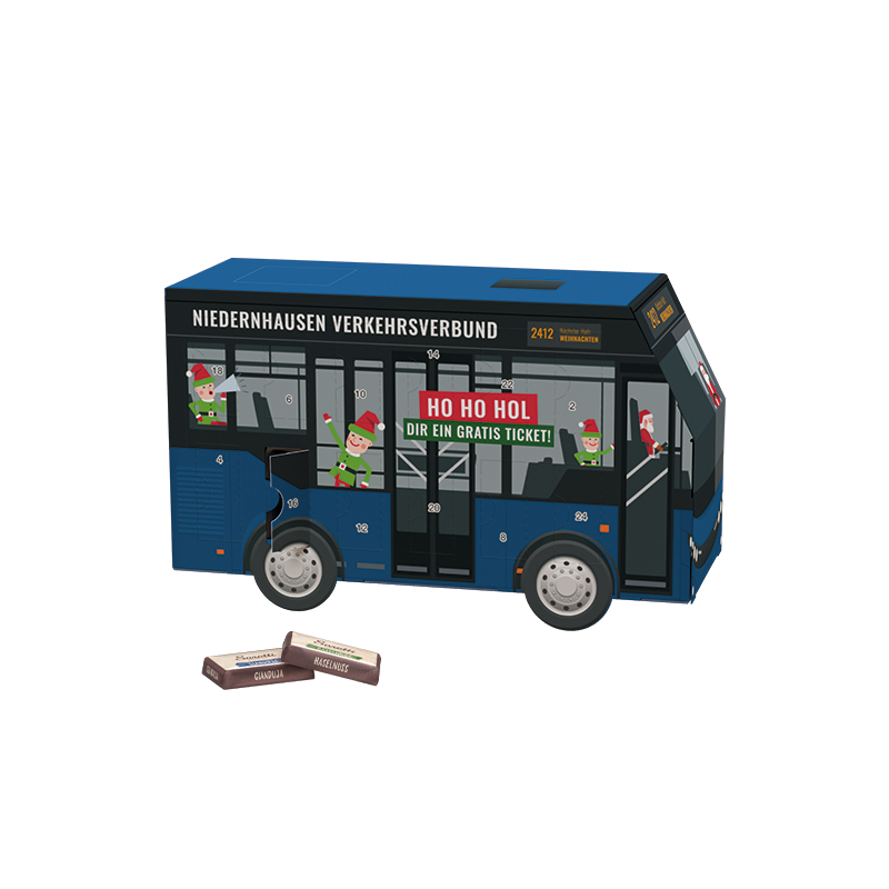 Adventskalender Bus Sarotti Schokotäfelchen Adventskalender Bus Sarotti Schokotäfelchen