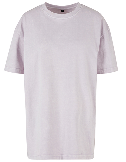 Build Your Brand Ladies Oversized Acid Wash Tee