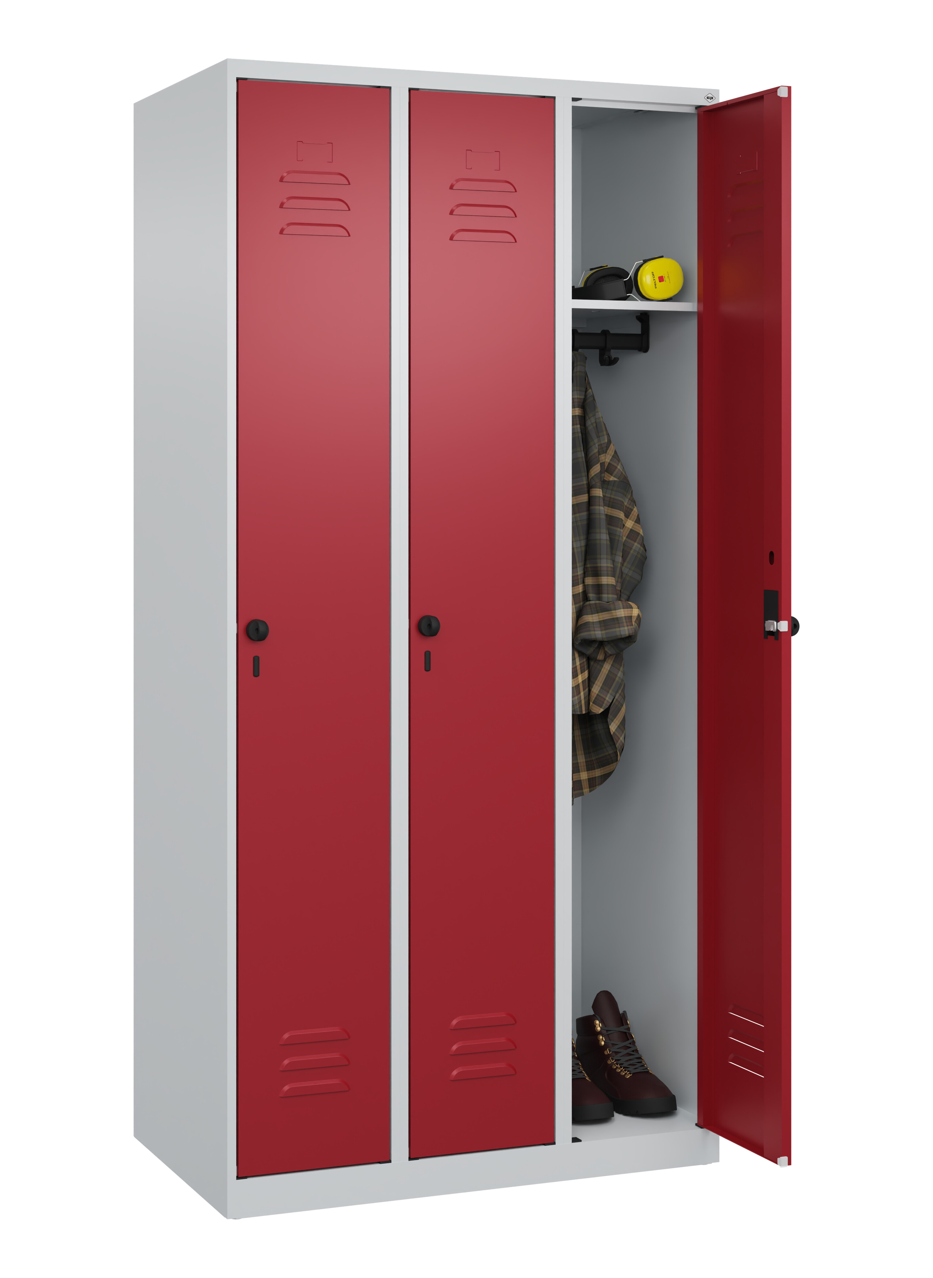 Spind Classic Plus, 3 Abteile, 1850x900x500mm Spind Classic Plus, 3 Abteile, 1850x900x500mm