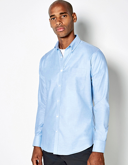 Kustom Kit Men`s Slim Fit Workwear Oxford Shirt Long Sleeve