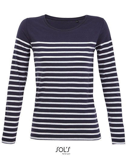 SOL´S Women´s Long Sleeve Striped T-Shirt Matelot SOL´S Women´s Long Sleeve Striped T-Shirt Matelot