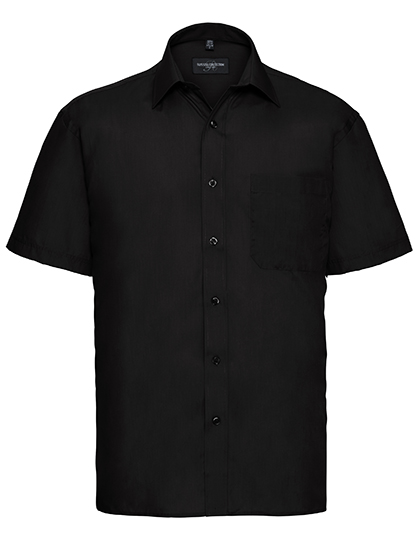 Russell Collection Men´s Short Sleeve Poly-Cotton Easy Care Poplin Shirt Russell Collection Men´s Short Sleeve Poly-Cotton Easy Care Poplin Shirt