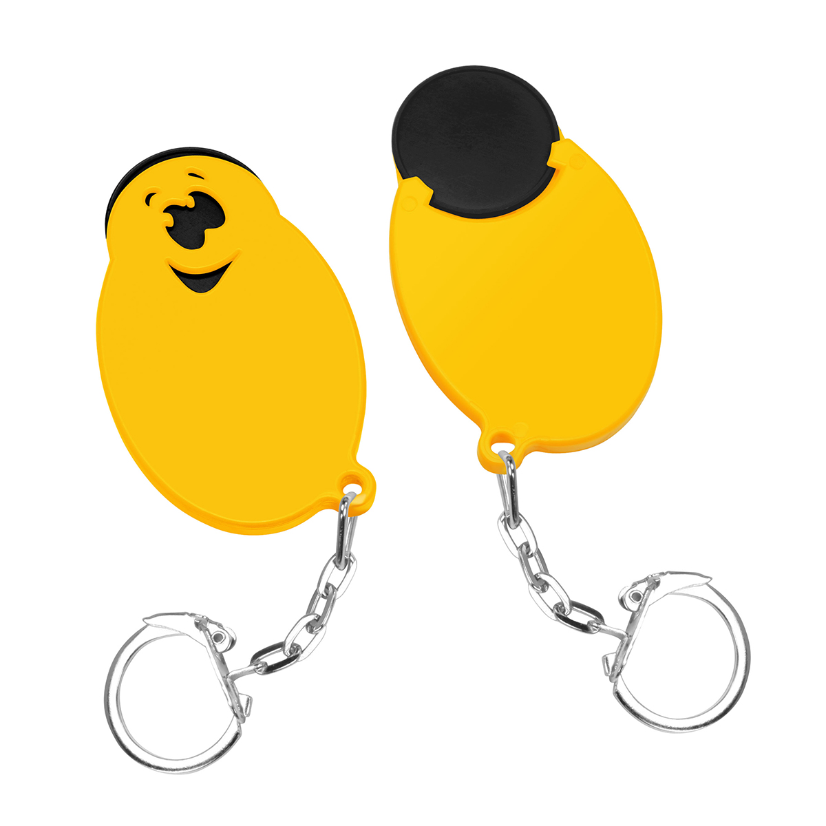 Chiphalter mit 1€-Chip Gesicht Chiphalter mit 1€-Chip Gesicht