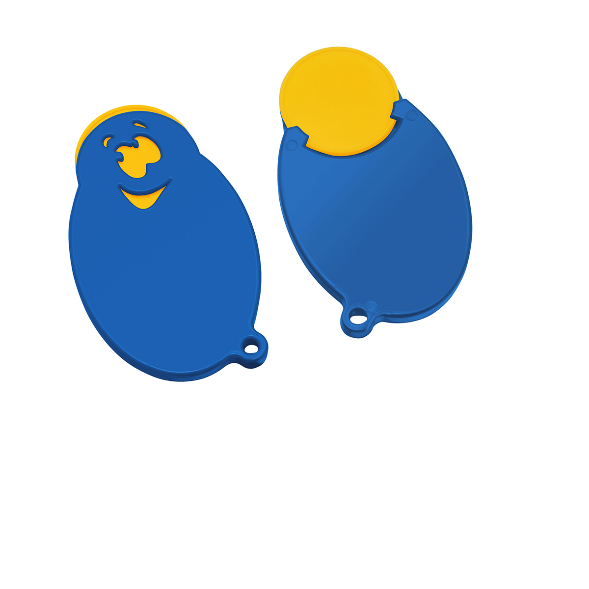 Chiphalter mit 1€-Chip Gesicht Chiphalter mit 1€-Chip Gesicht