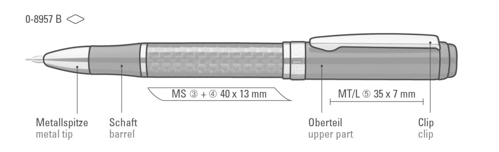 CARBON B Drehbleistift