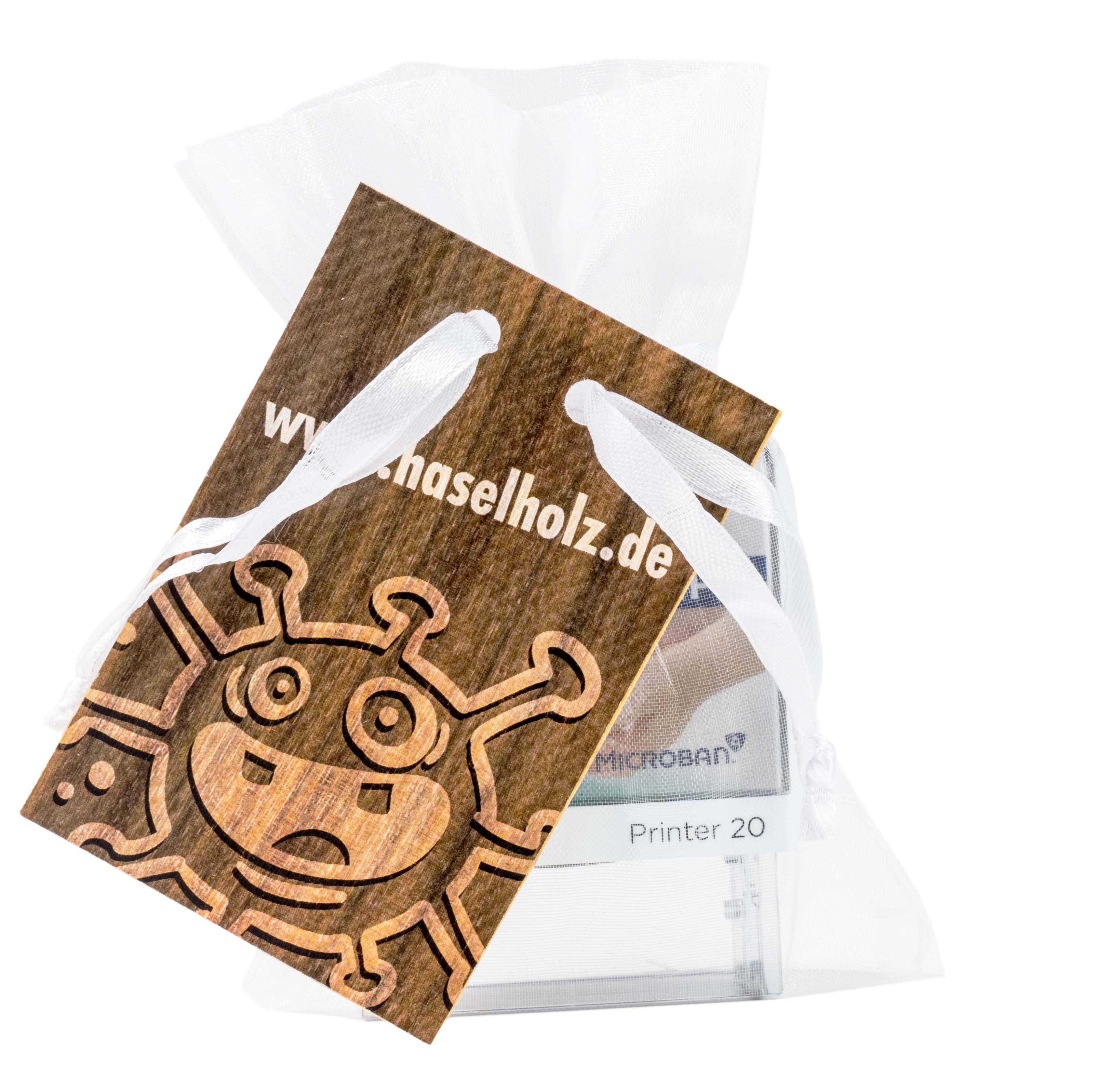 Protect Kids Stamp 4/0-c Indexpapier individuell im Organzasäckchen mit 4/4c-Werbekarte