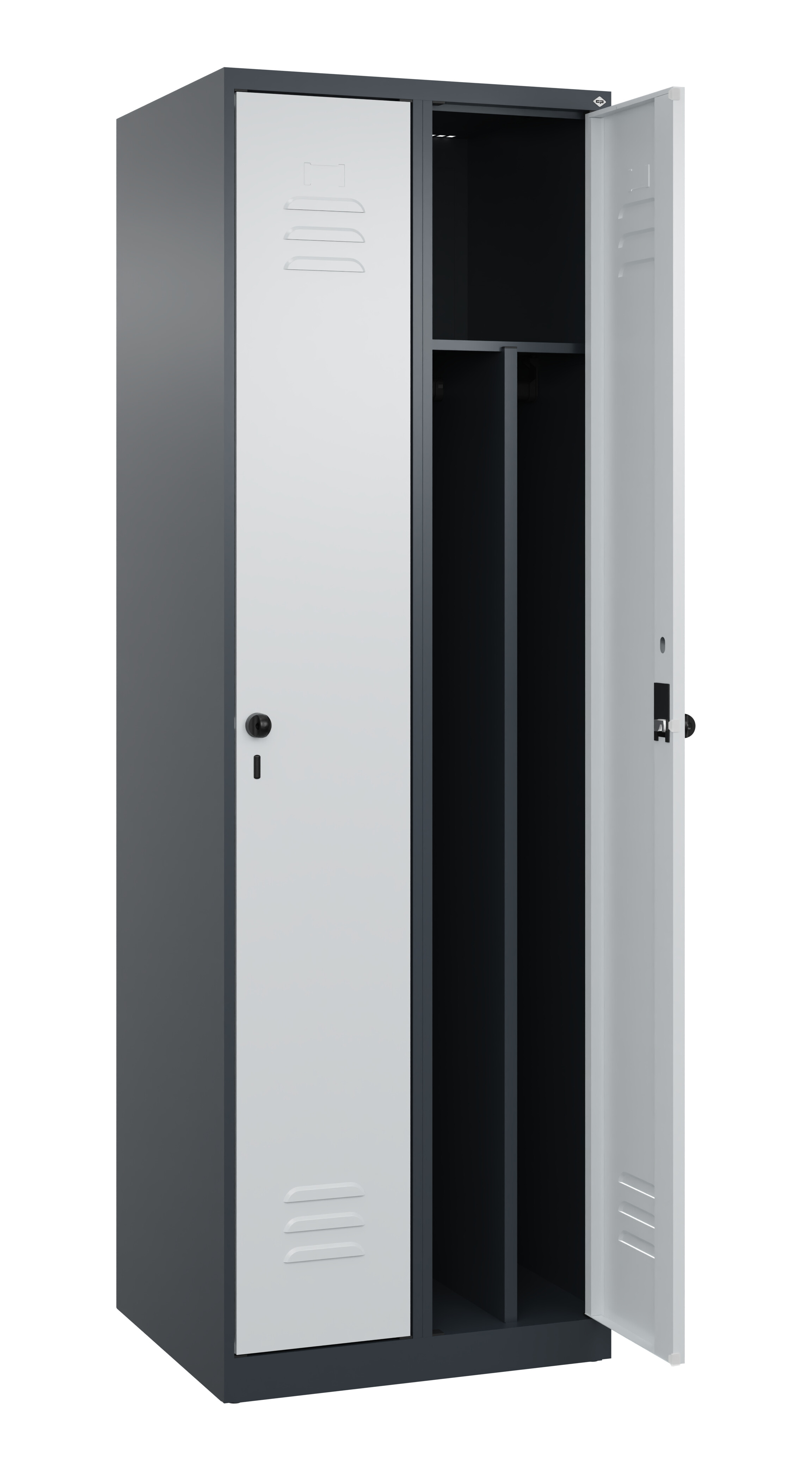 Spind Classic Plus, 2 Abteile, 1850x600x500mm