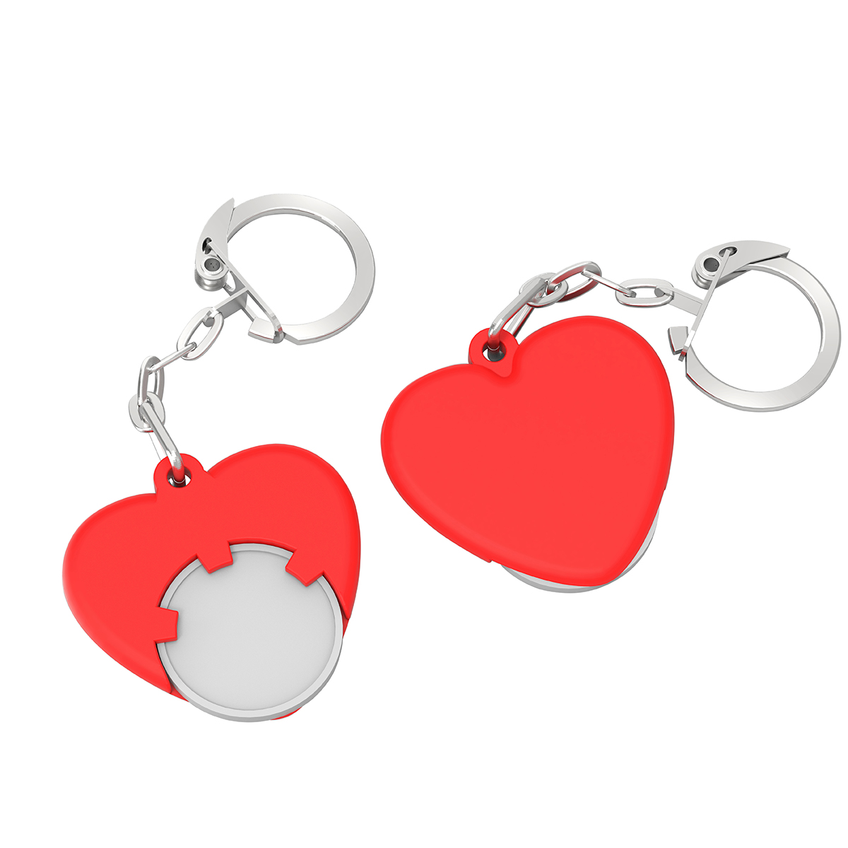 Chiphalter mit 1€-Chip Herz Chiphalter mit 1€-Chip Herz