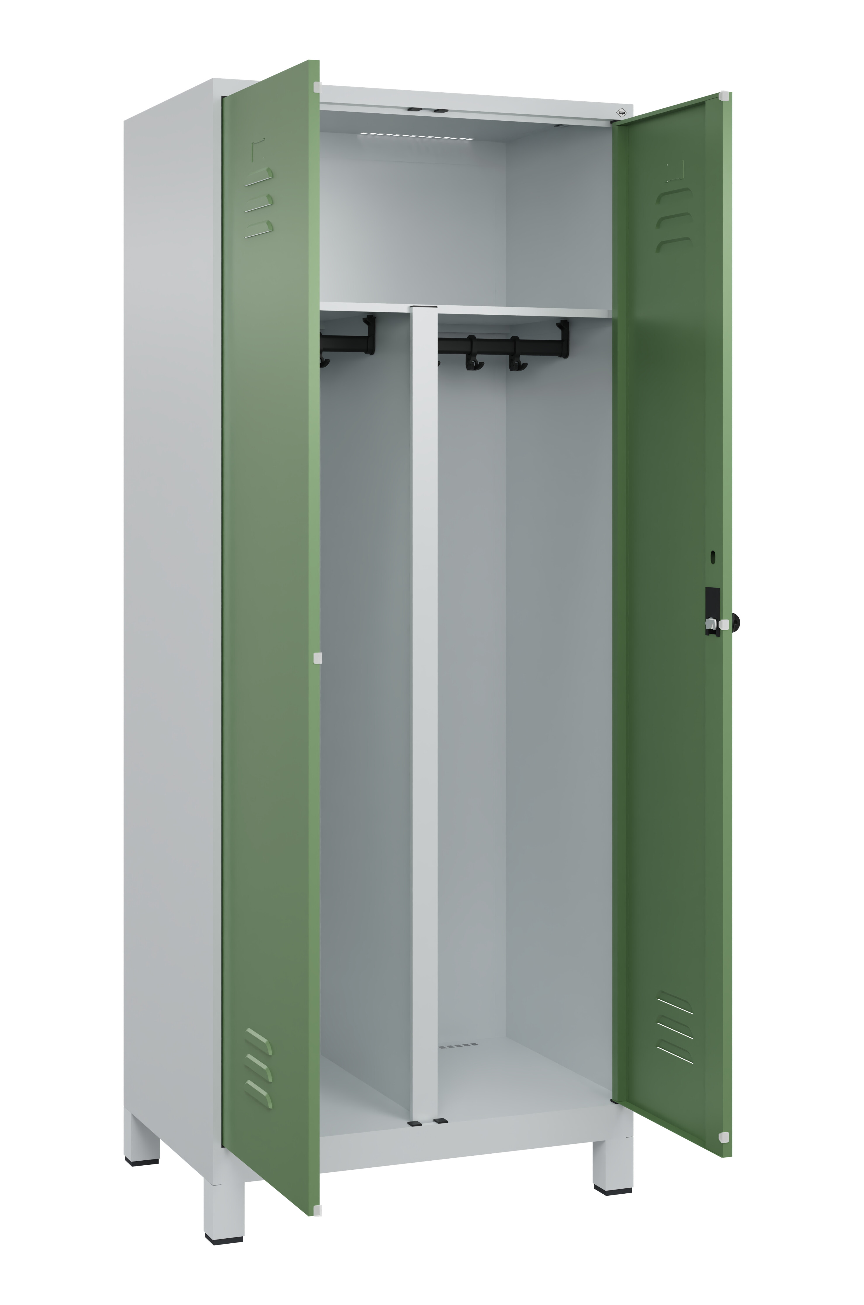 PSA Doppel-Spind Classic Plus, Füße, 2 Abteile, 1950x800x500mm PSA Doppel-Spind Classic Plus, Füße, 2 Abteile, 1950x800x500mm