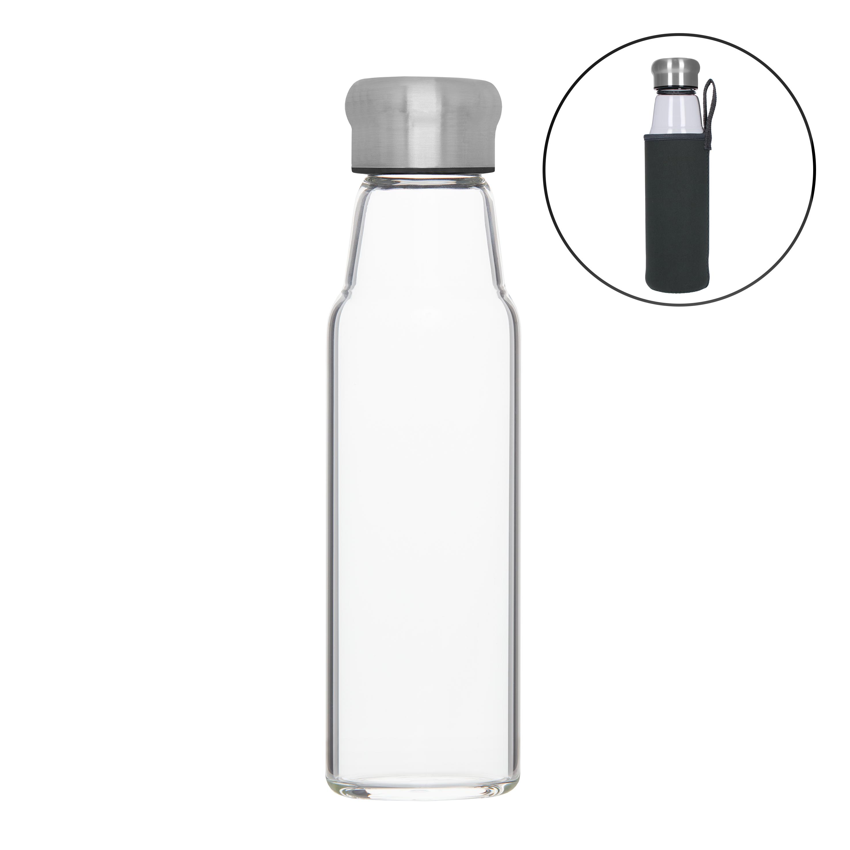 Glasflasche mit Hülle Life 0,55 l Glasflasche mit Hülle Life 0,55 l