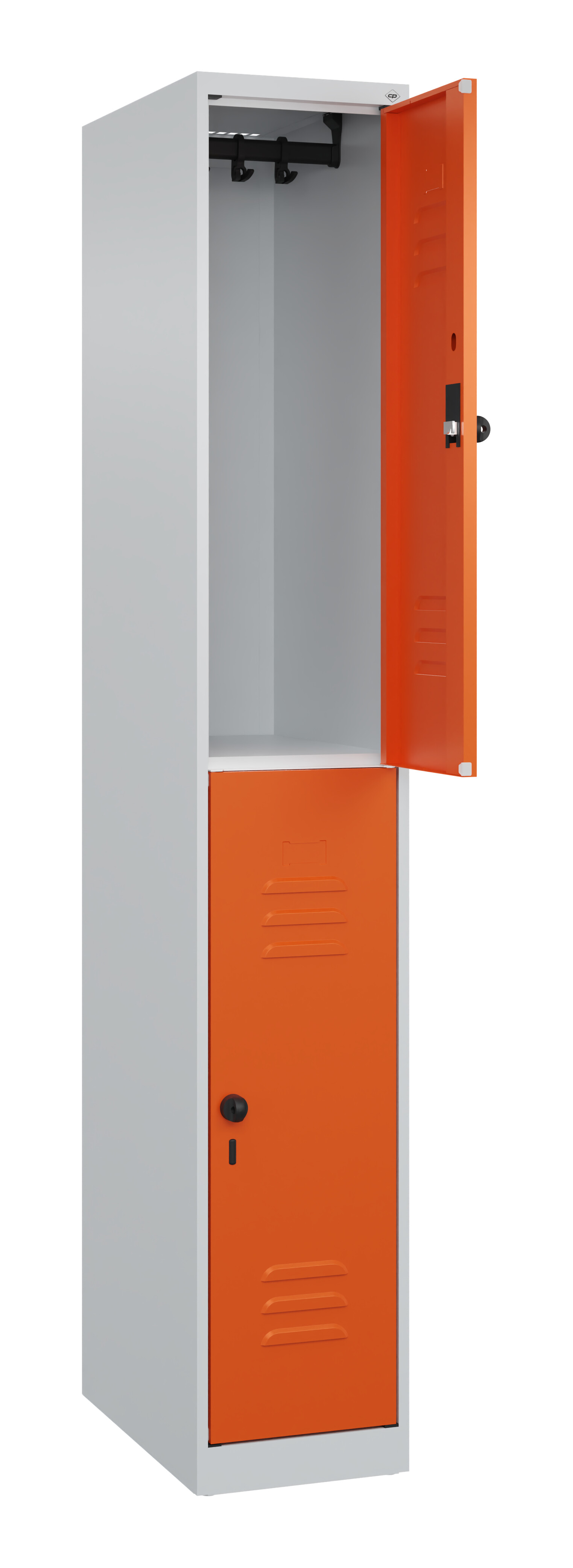 Doppelstock-Spind Classic Plus, 2 Fächer, 1850x300x500mm Doppelstock-Spind Classic Plus, 2 Fächer, 1850x300x500mm