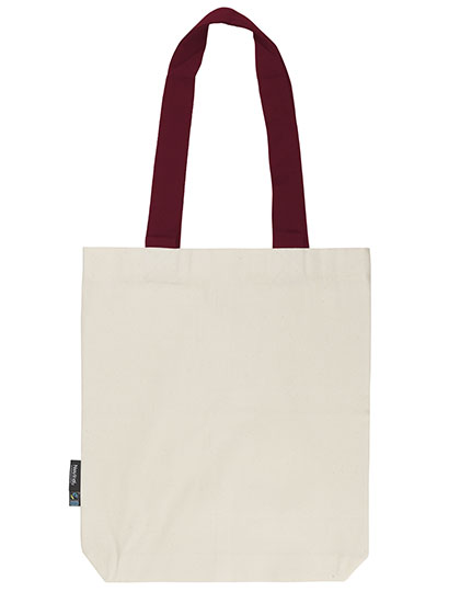 Neutral Twill Bag With Contrast Handles Neutral Twill Bag With Contrast Handles