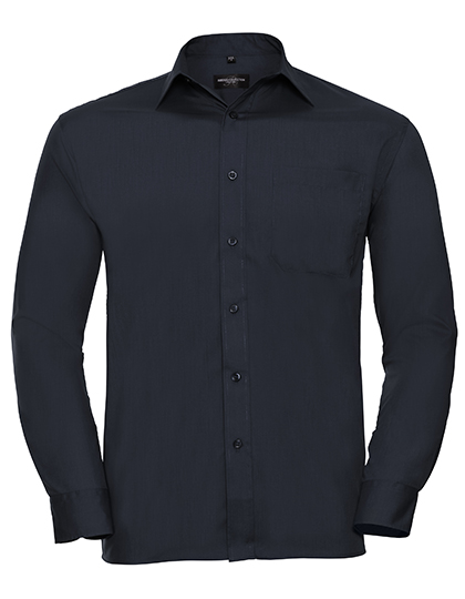 Russell Collection Men´s Long Sleeve Classic Polycotton Poplin Shirt