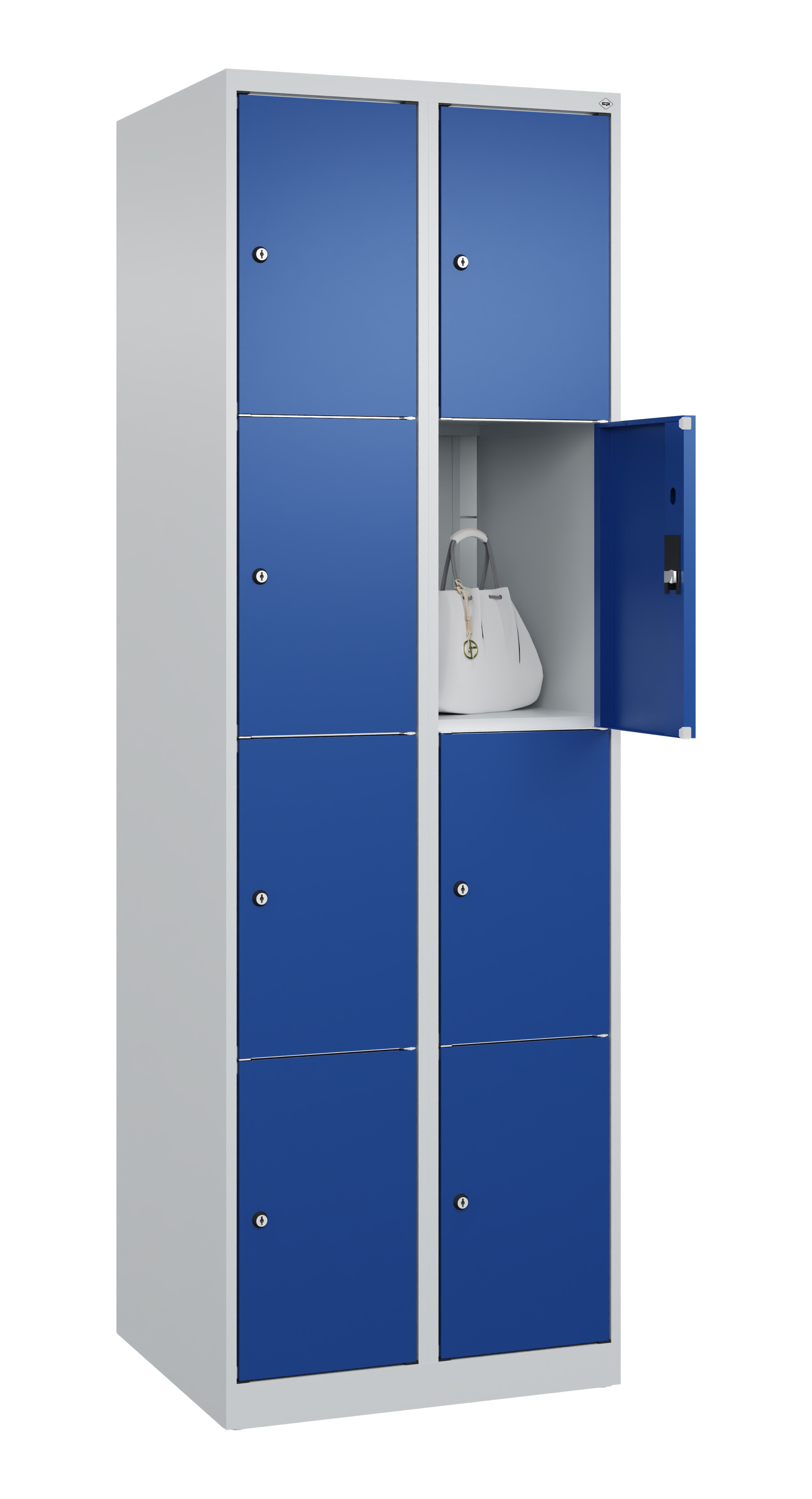 Schließfachschrank Classic Plus, 8 Fächer, 1850x600x500mm