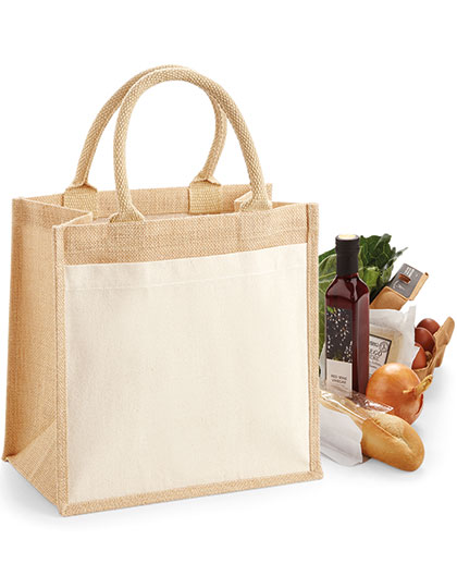 Westford Mill Cotton Pocket Jute Midi Bag Westford Mill Cotton Pocket Jute Midi Bag