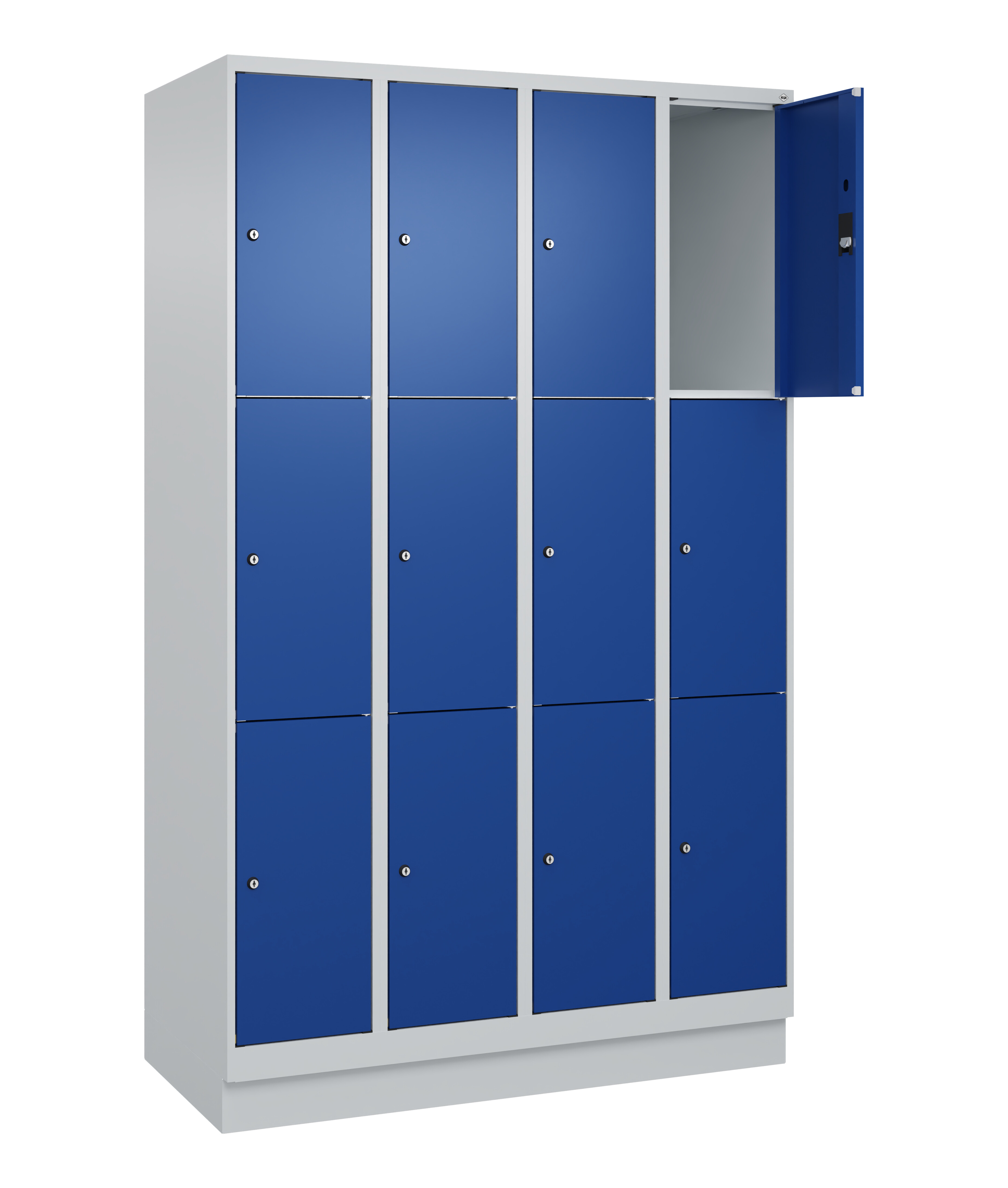 Schließfachschrank Classic Plus, Sockel, 12 Fächer, 1950x1200x500mm Schließfachschrank Classic Plus, Sockel, 12 Fächer, 1950x1200x500mm