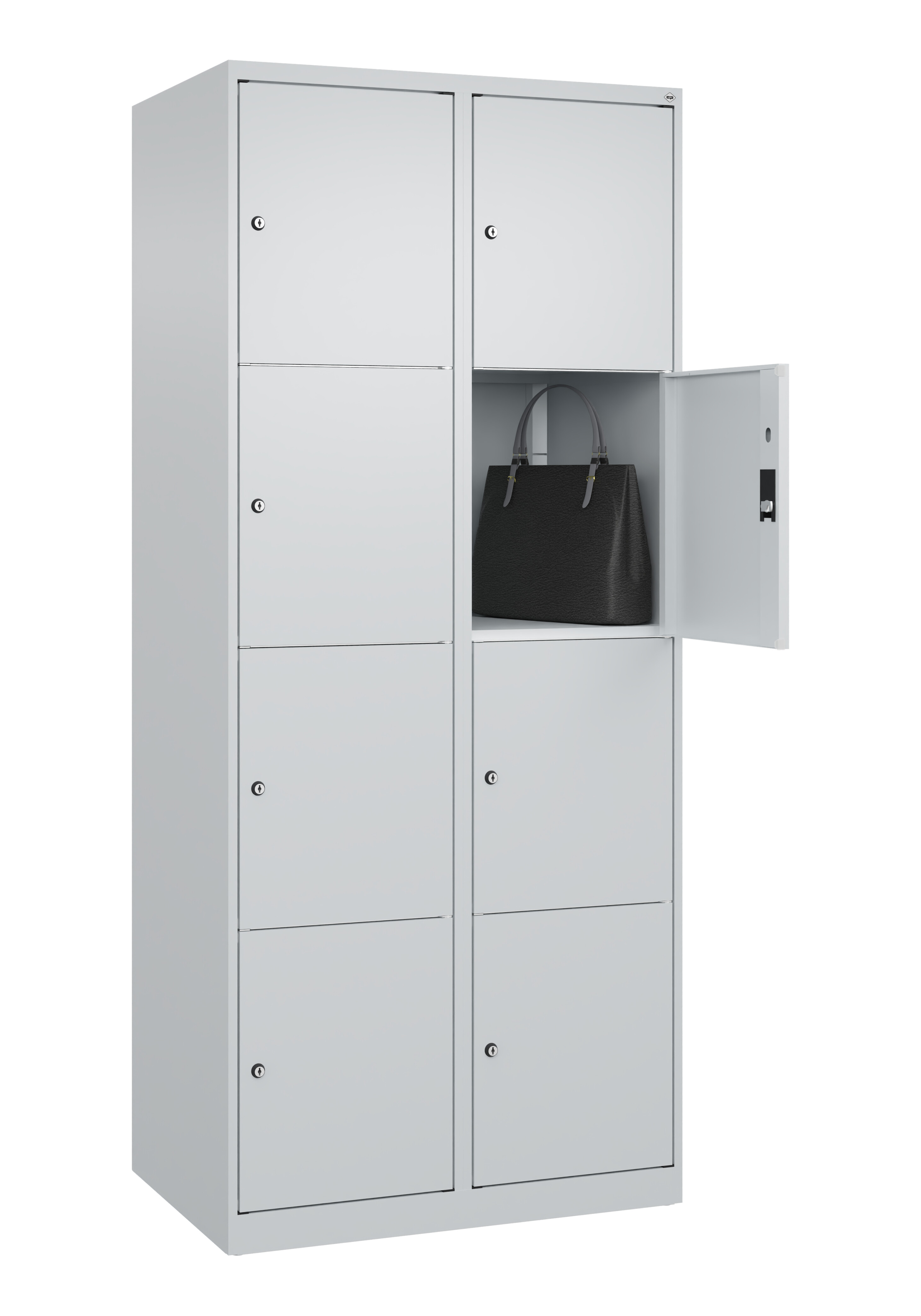 Schließfachschrank Classic Plus, 8 Fächer, 1850x800x500mm