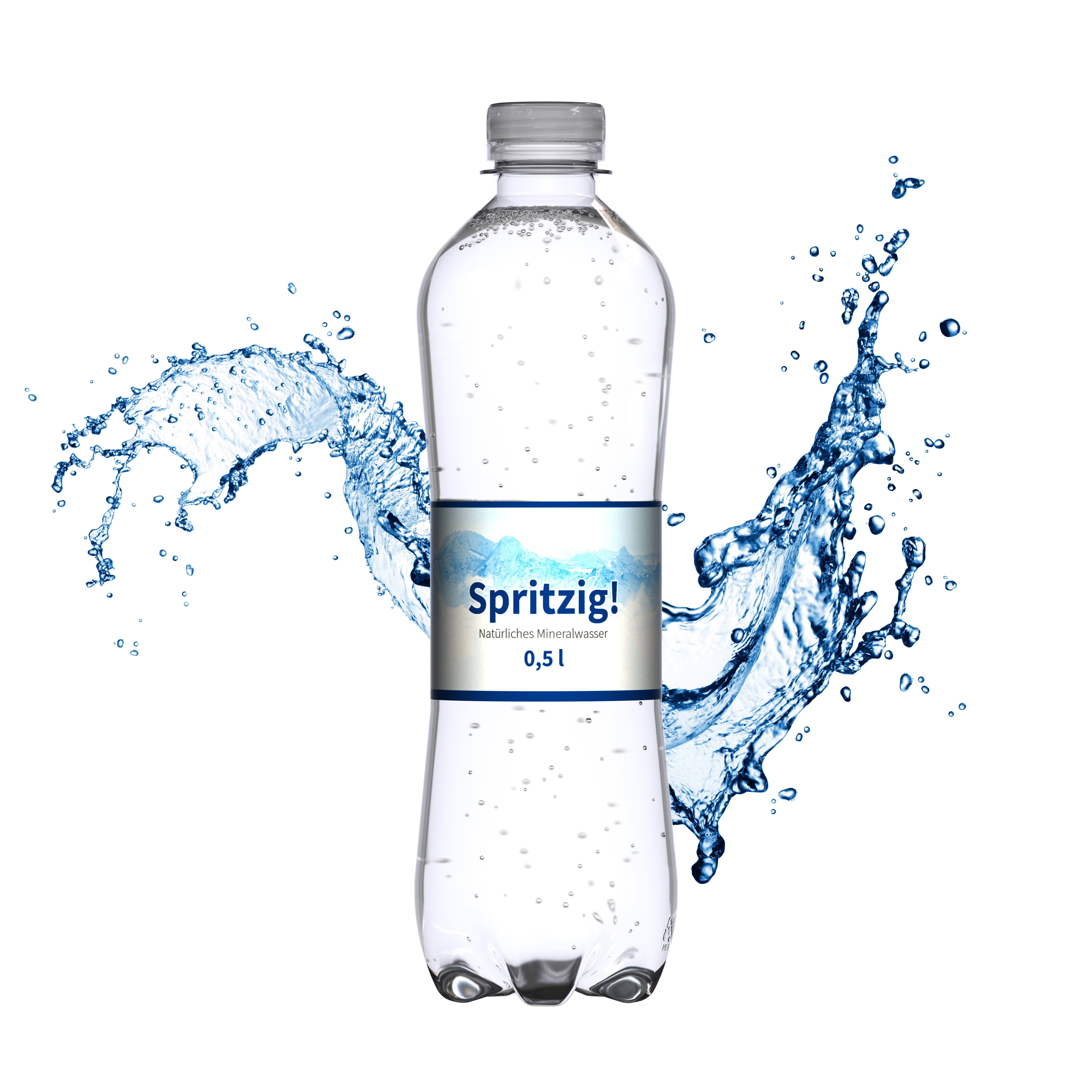 500 ml Mineralwasser spritzig (Flasche Slimline) - Smart Label