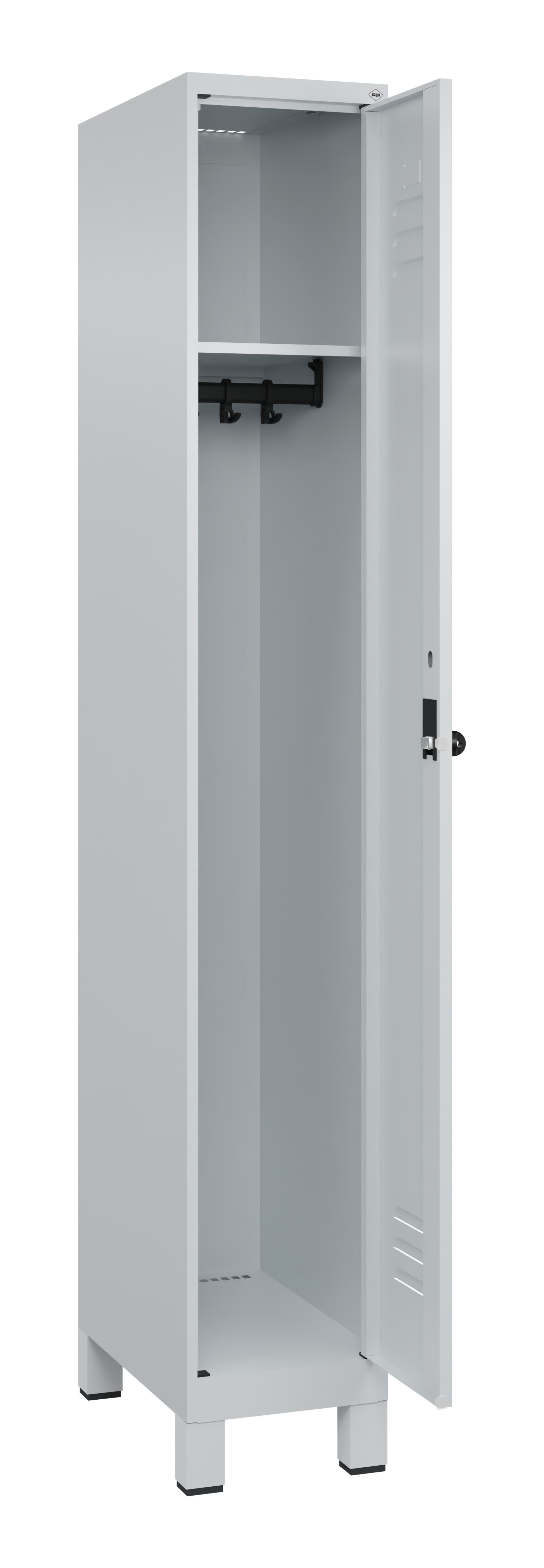 Spind Classic Plus, Füße, 1 Abteil, 1950x300x500mm Spind Classic Plus, Füße, 1 Abteil, 1950x300x500mm