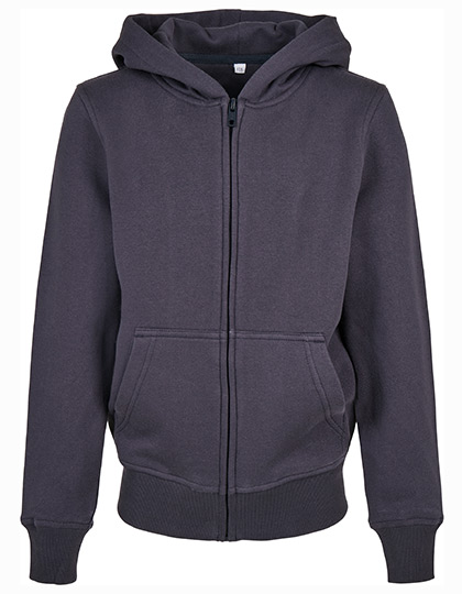 Build Your Brand Kids´ Organic Basic Zip Hoody