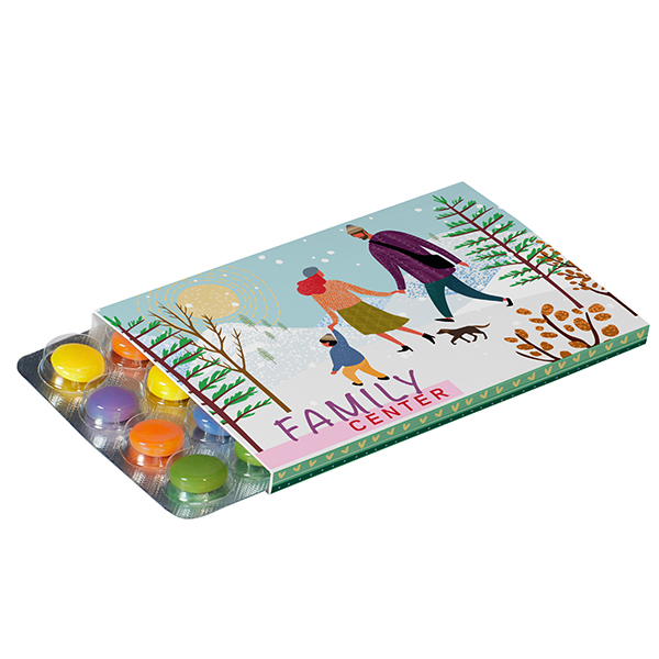 Werbeschuber f. Schokolinsen Blister Werbeschuber f. Schokolinsen Blister