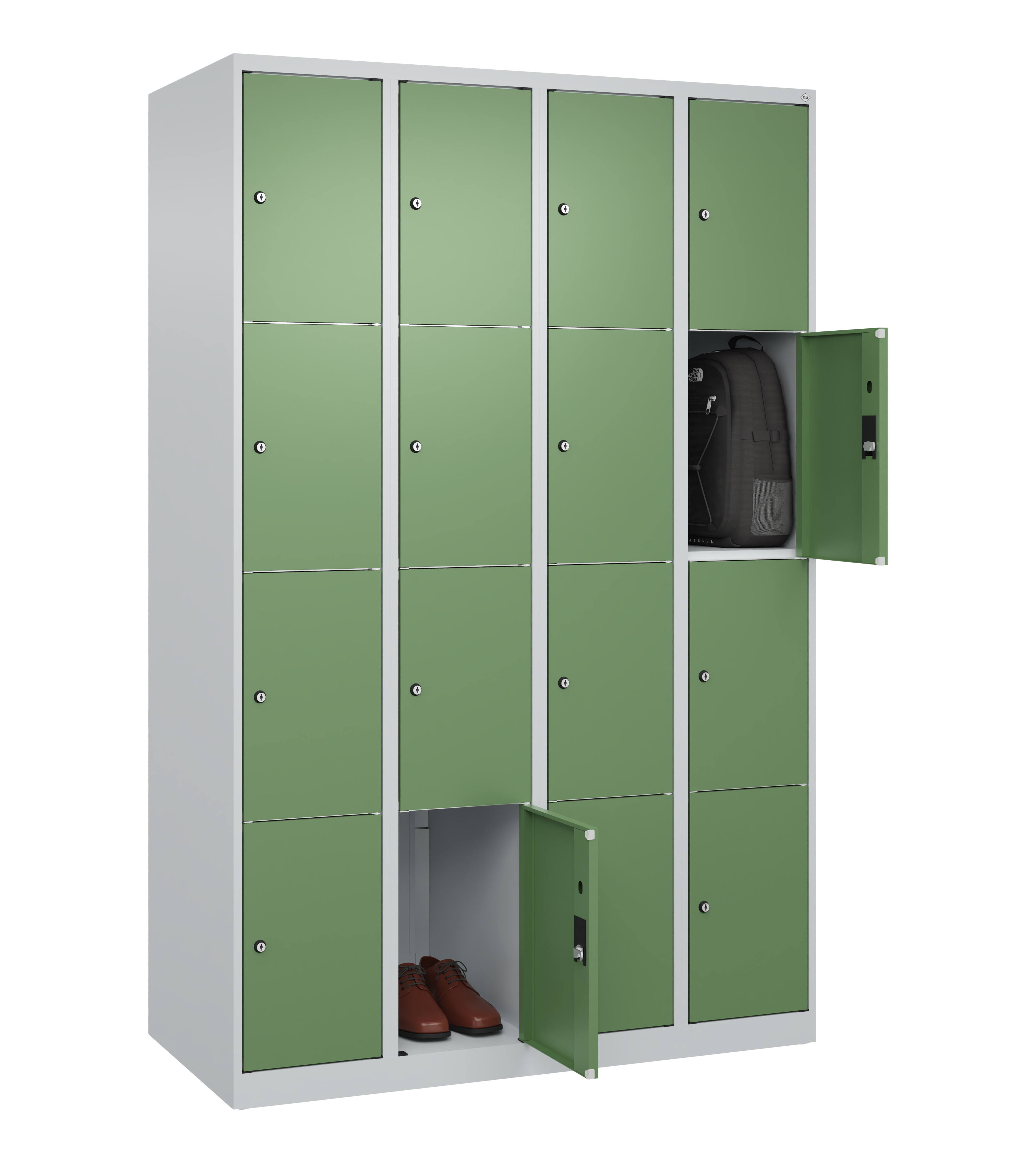 Schließfachschrank Classic Plus, 16 Fächer, 1850x1200x500mm Schließfachschrank Classic Plus, 16 Fächer, 1850x1200x500mm