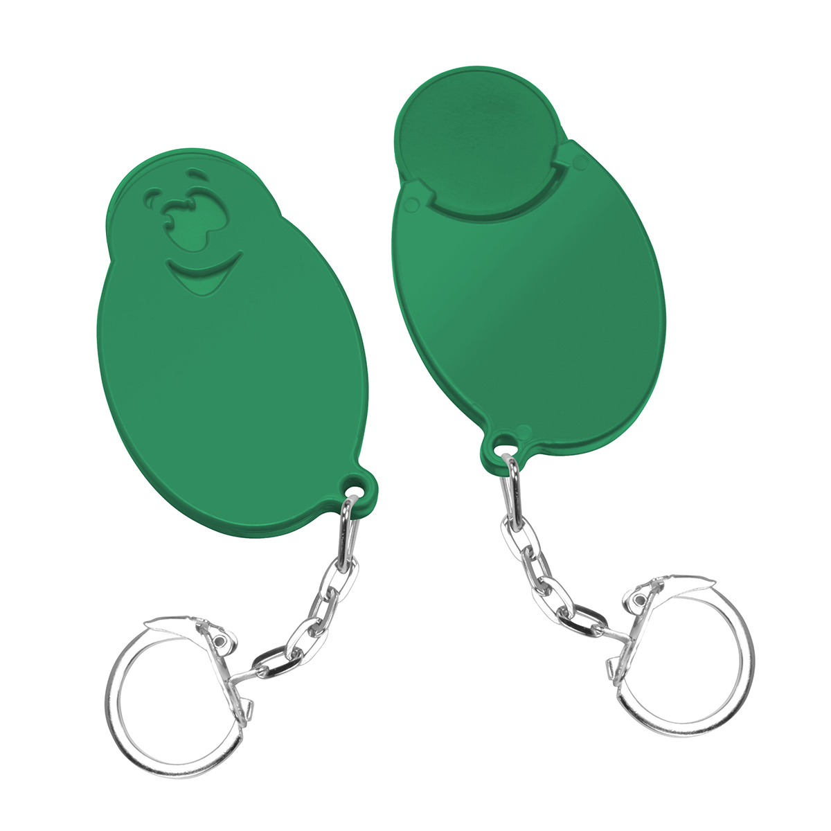 Chiphalter mit 1€-Chip Gesicht Chiphalter mit 1€-Chip Gesicht