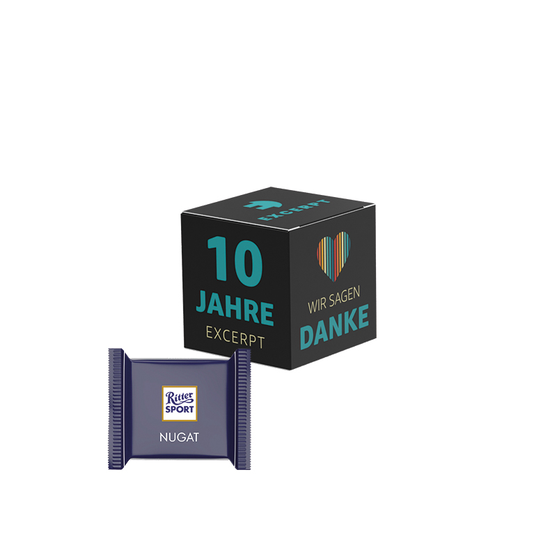 Werbewürfel Ritter SPORT mini Nugat
