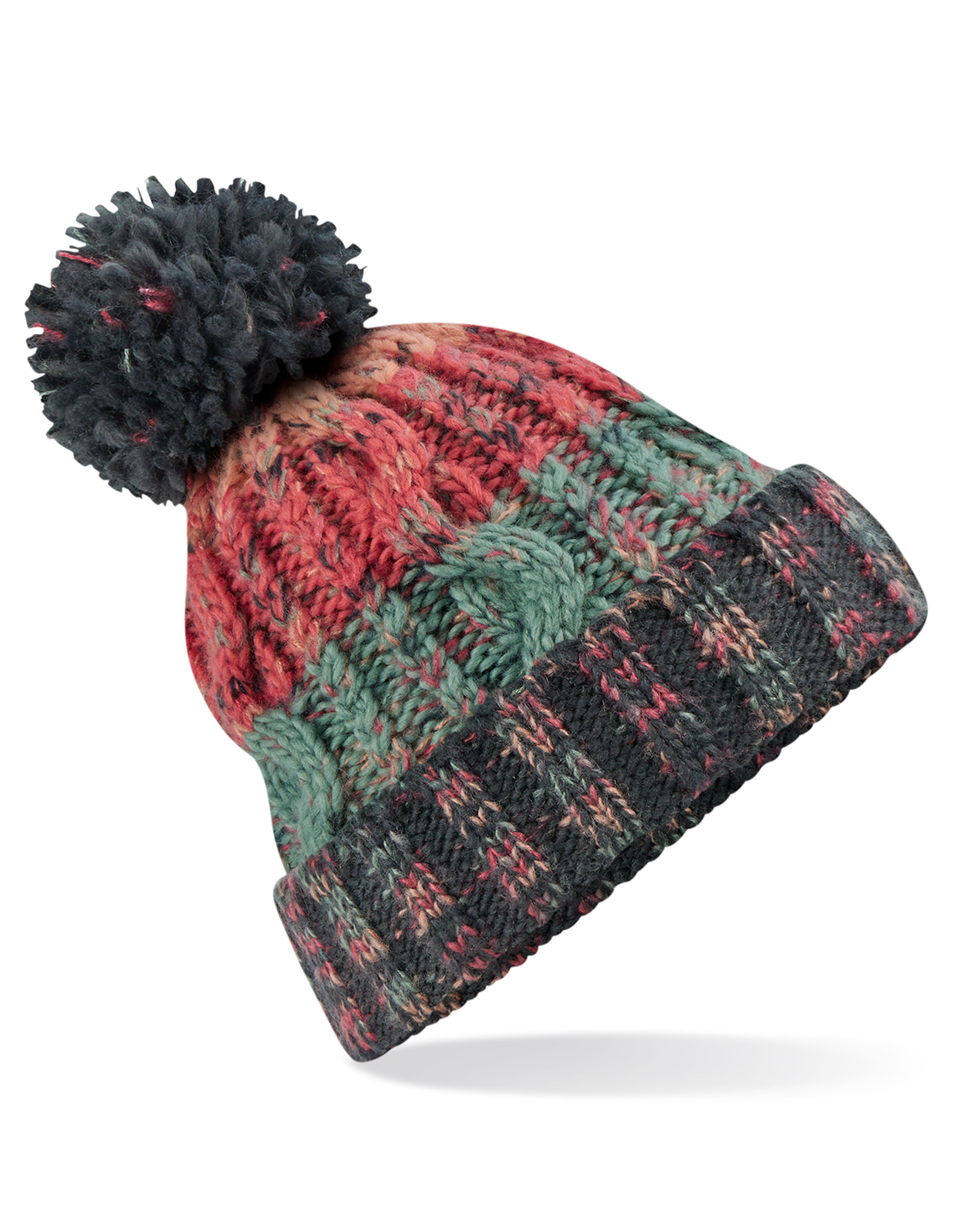 Beechfield Corkscrew Pom Pom Beanie Beechfield Corkscrew Pom Pom Beanie