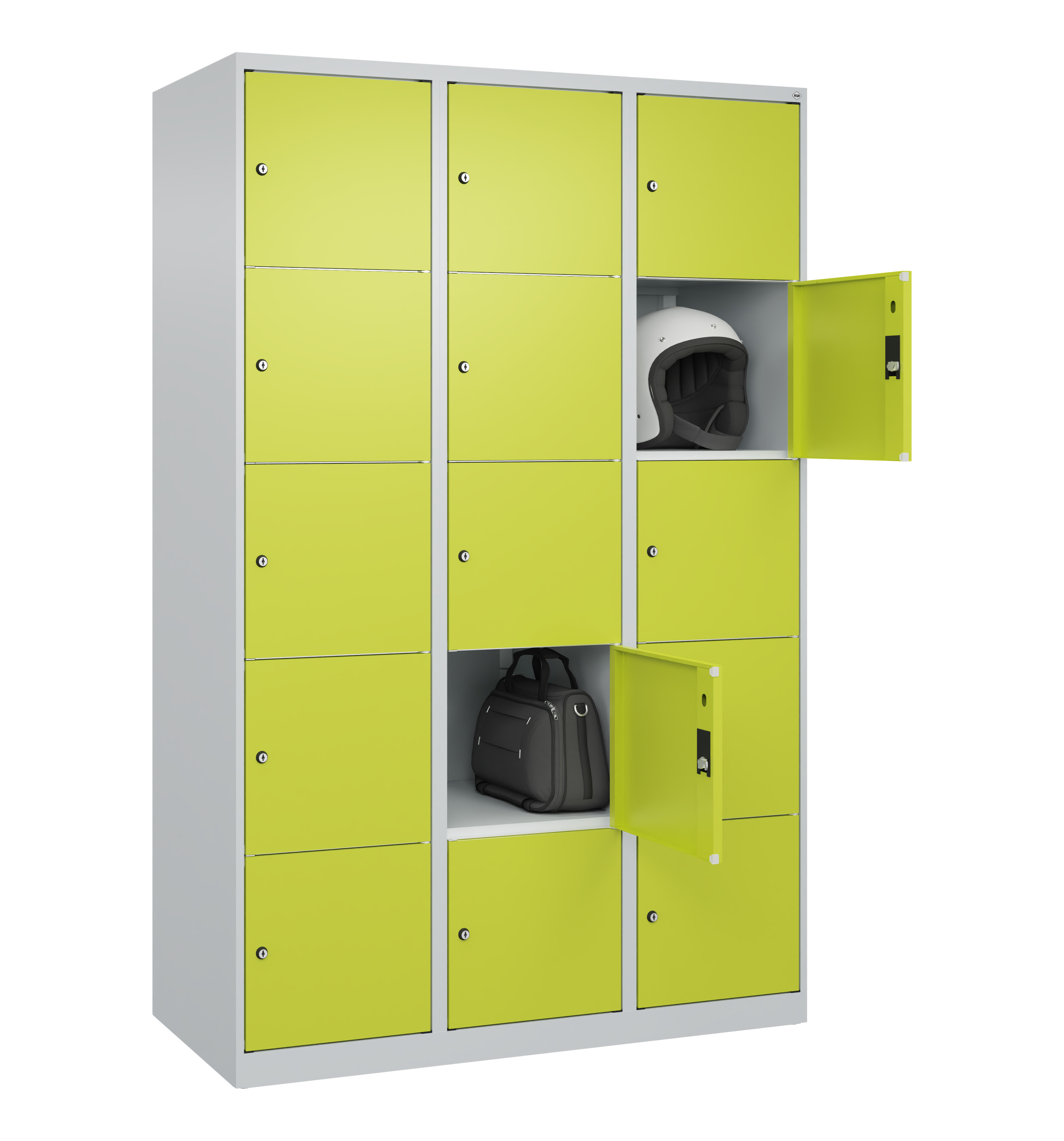 Schließfachschrank Classic Plus, 15 Fächer, 1850x1200x500mm