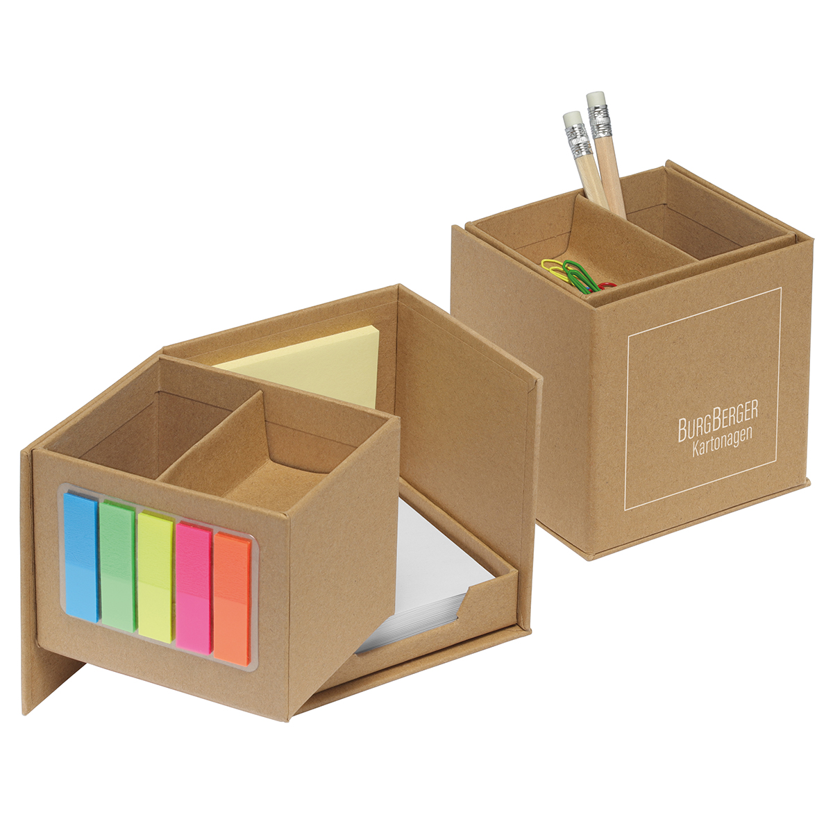Zettelbox Karton zum Aufklappen