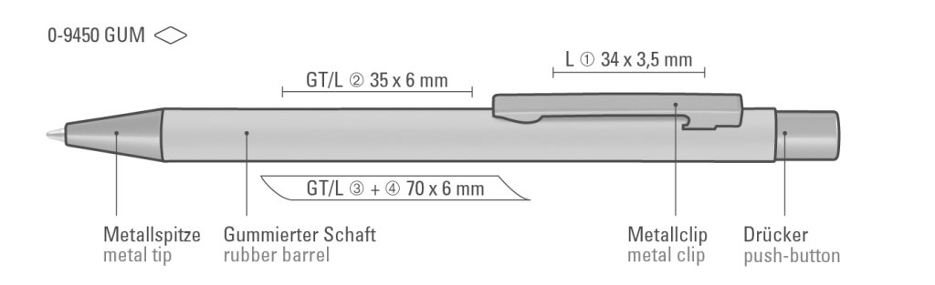 STRAIGHT GUM Druckkugelschreiber